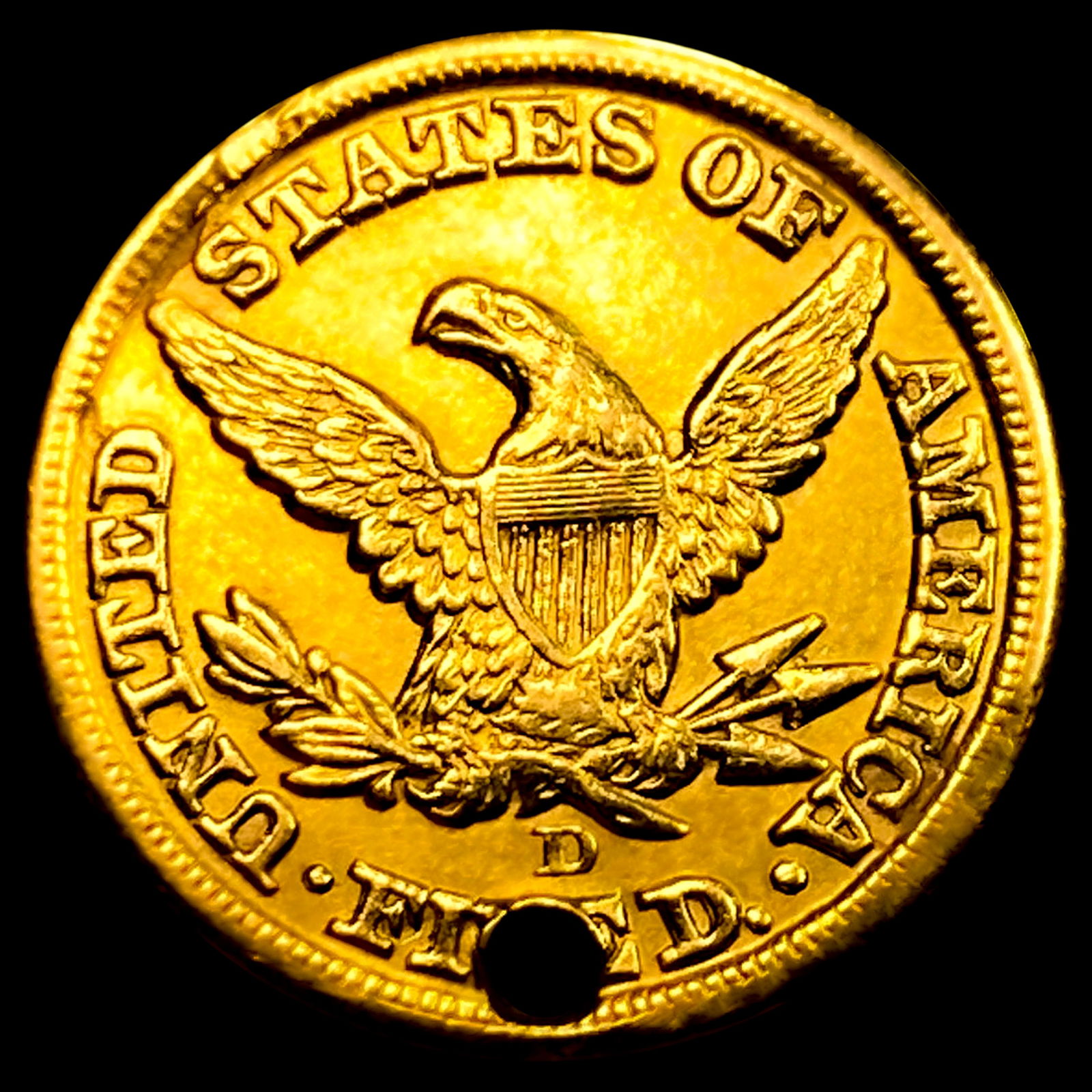 1855-D $5 Gold Half Eagle CHOICE BU - 2
