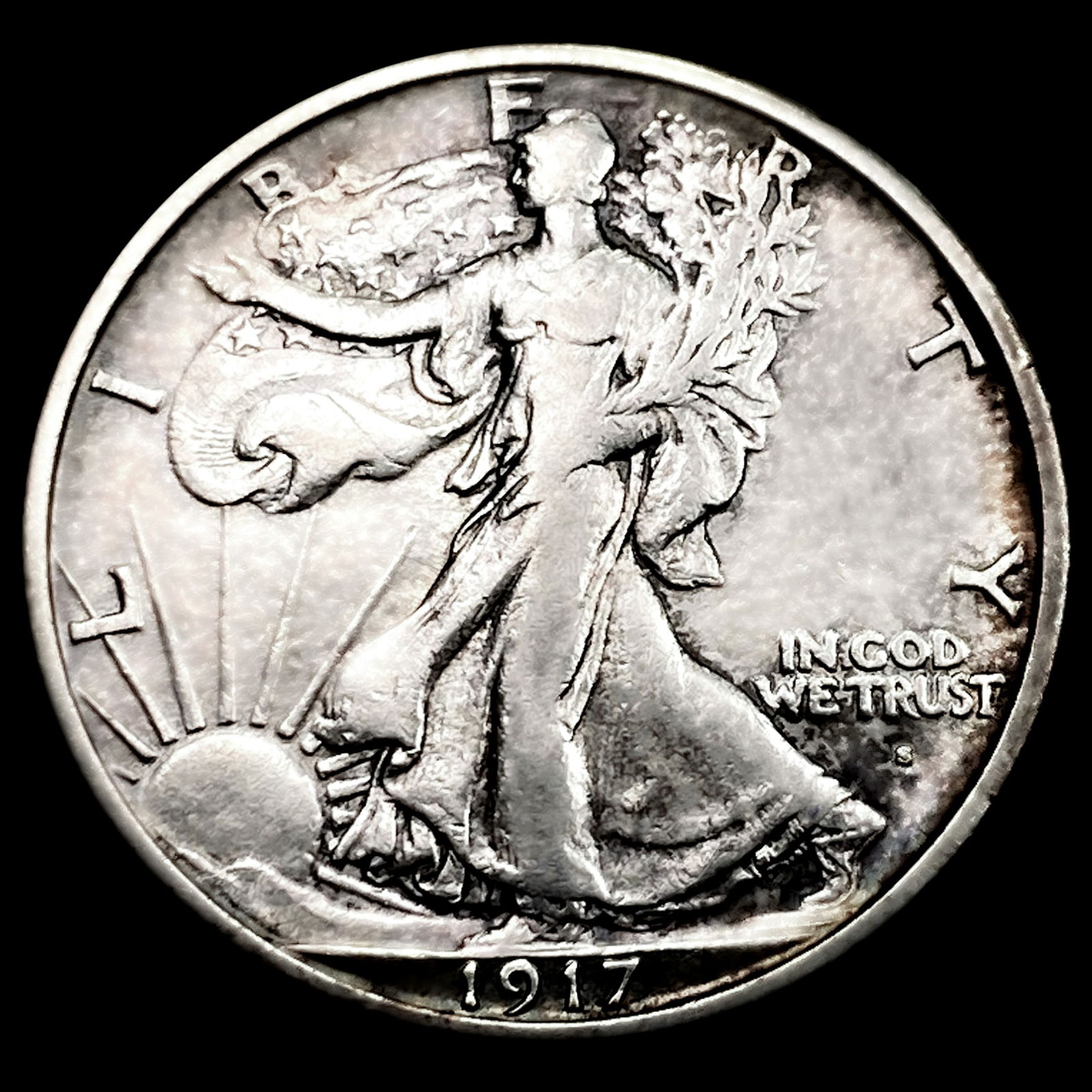1917-S Obv Walking Liberty Half Dollar: 1917-S Obv Walking Liberty Half Dollar