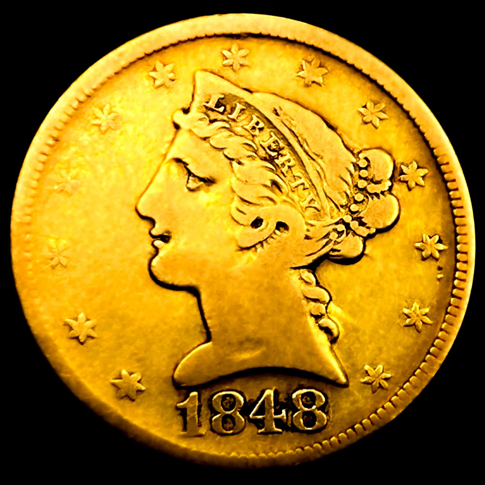 1848-D $5 Gold Half Eagle (1 of 2)