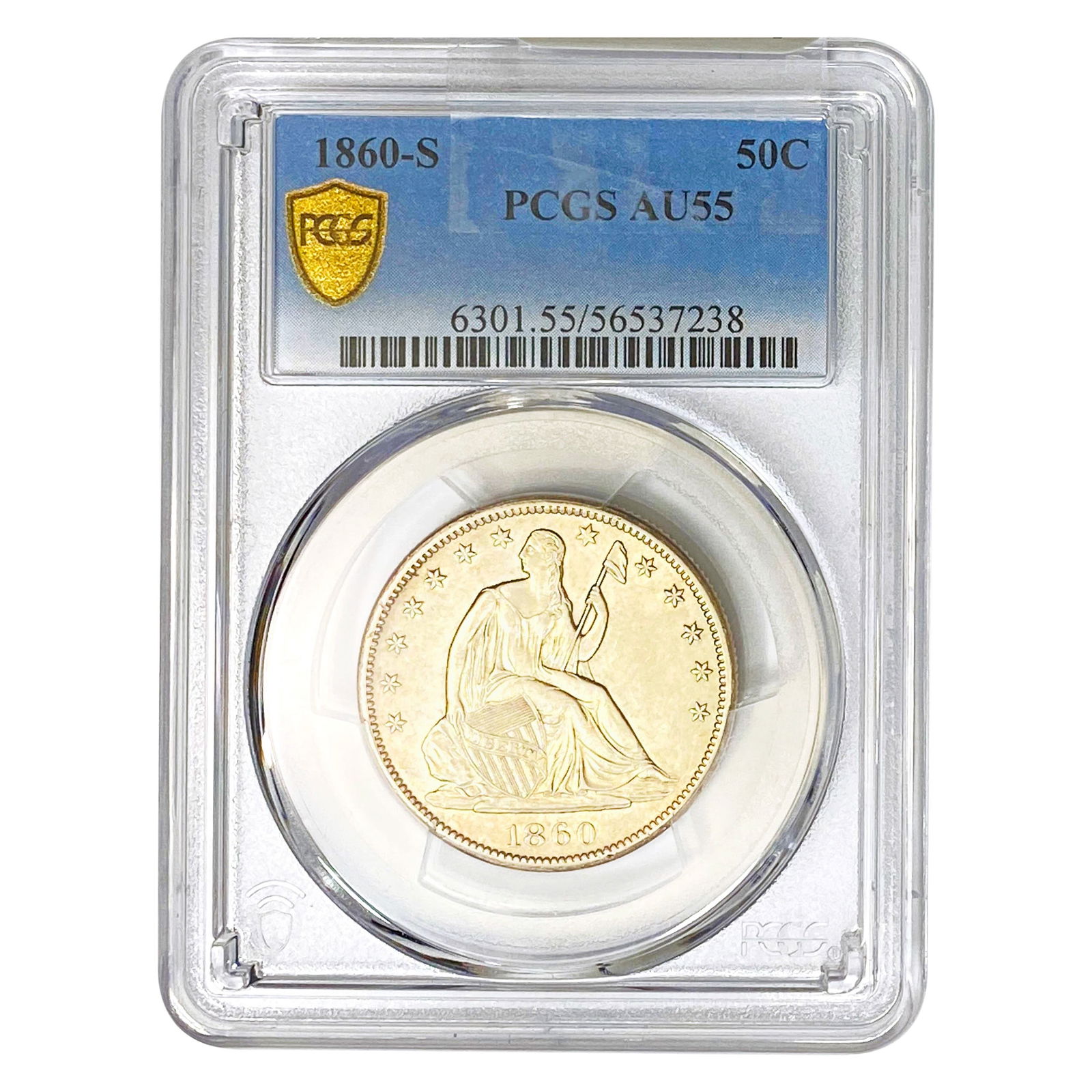 1860-S Seated Liberty Half Dollar PCGS AU55 (1 of 2)