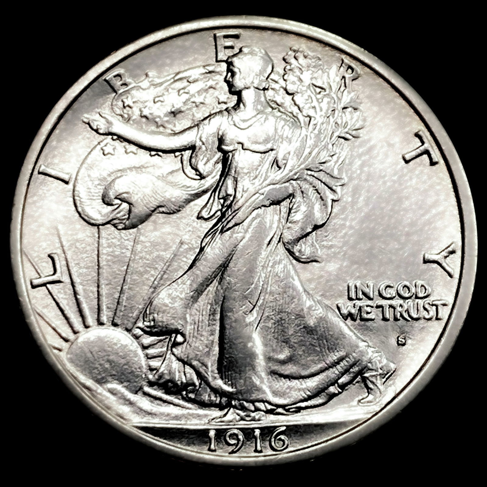 1916-S Walking Liberty Half Dollar (1 of 2)