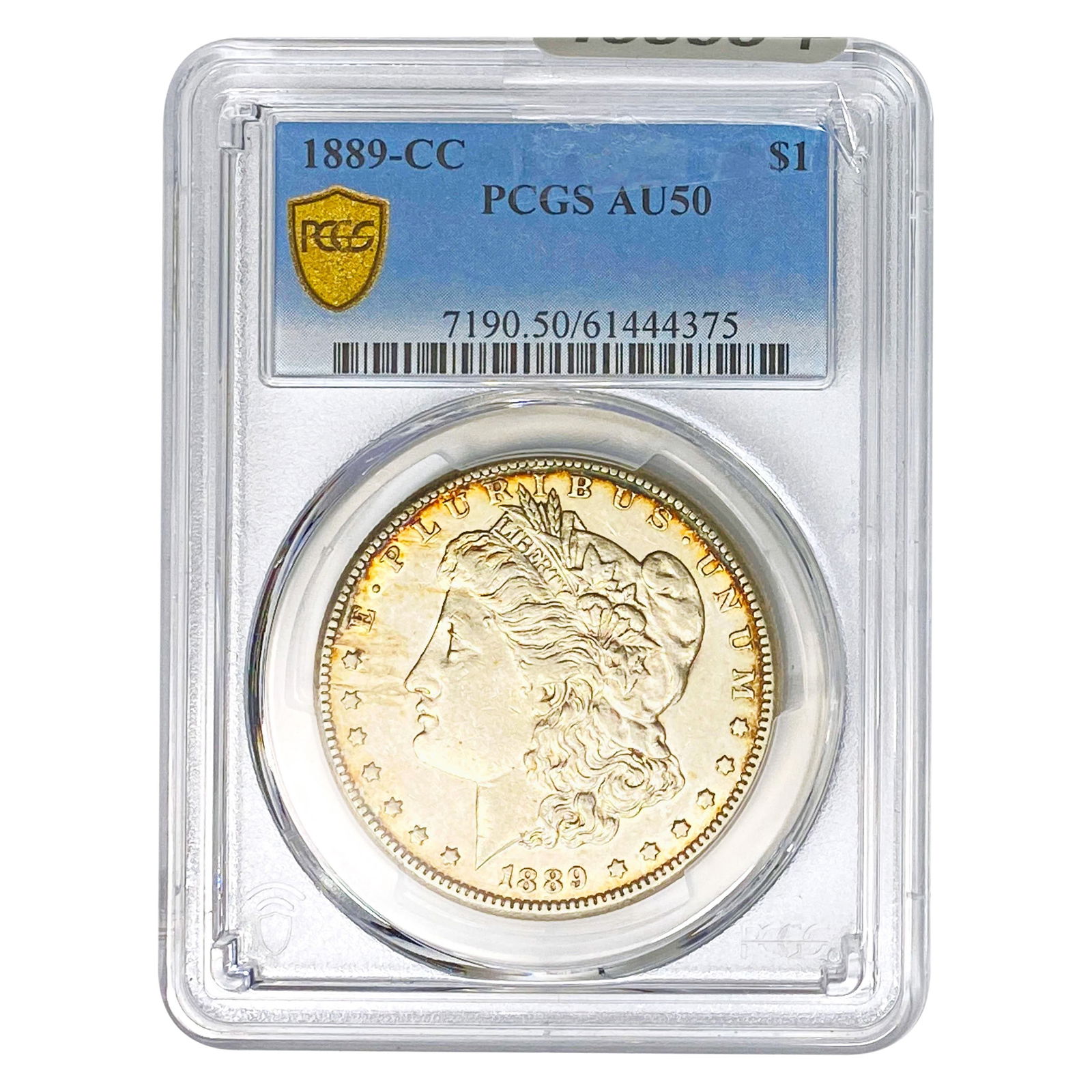 1889-CC Morgan Silver Dollar PCGS AU50: 1889-CC Morgan Silver Dollar PCGS AU50