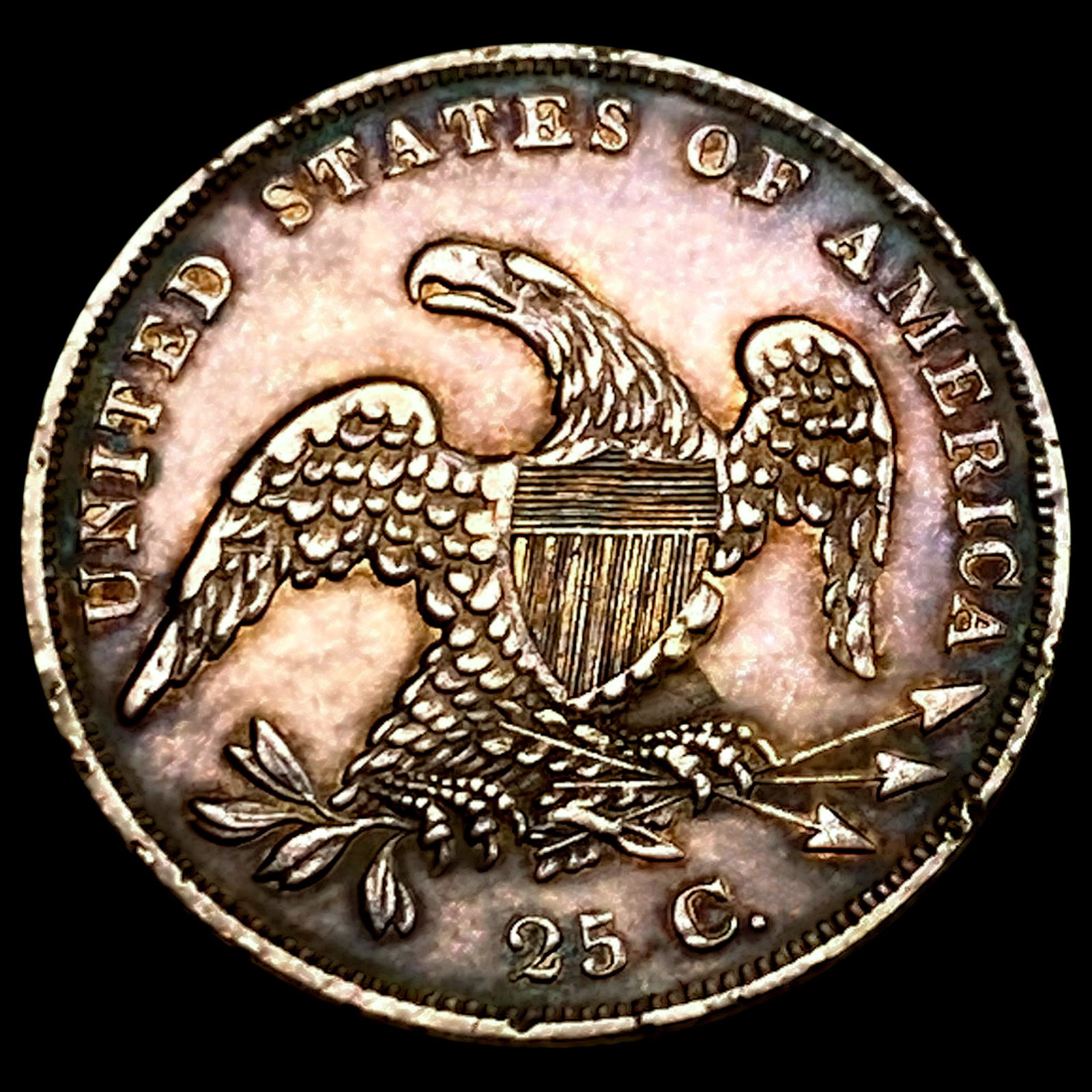 1836 Capped Bust Quarter CHOICE AU - 2