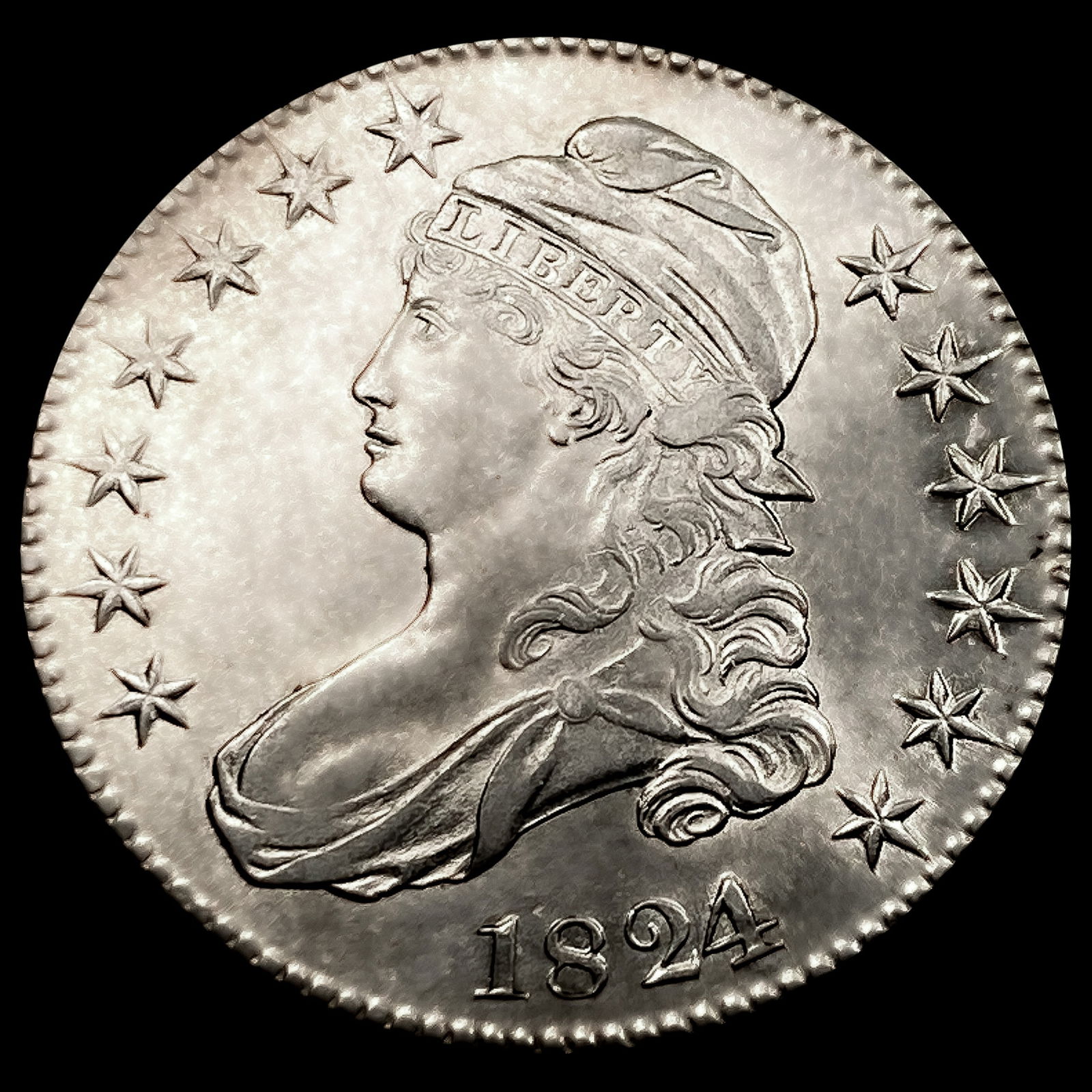 1824/4 Capped Bust Half Dollar (1 of 2)