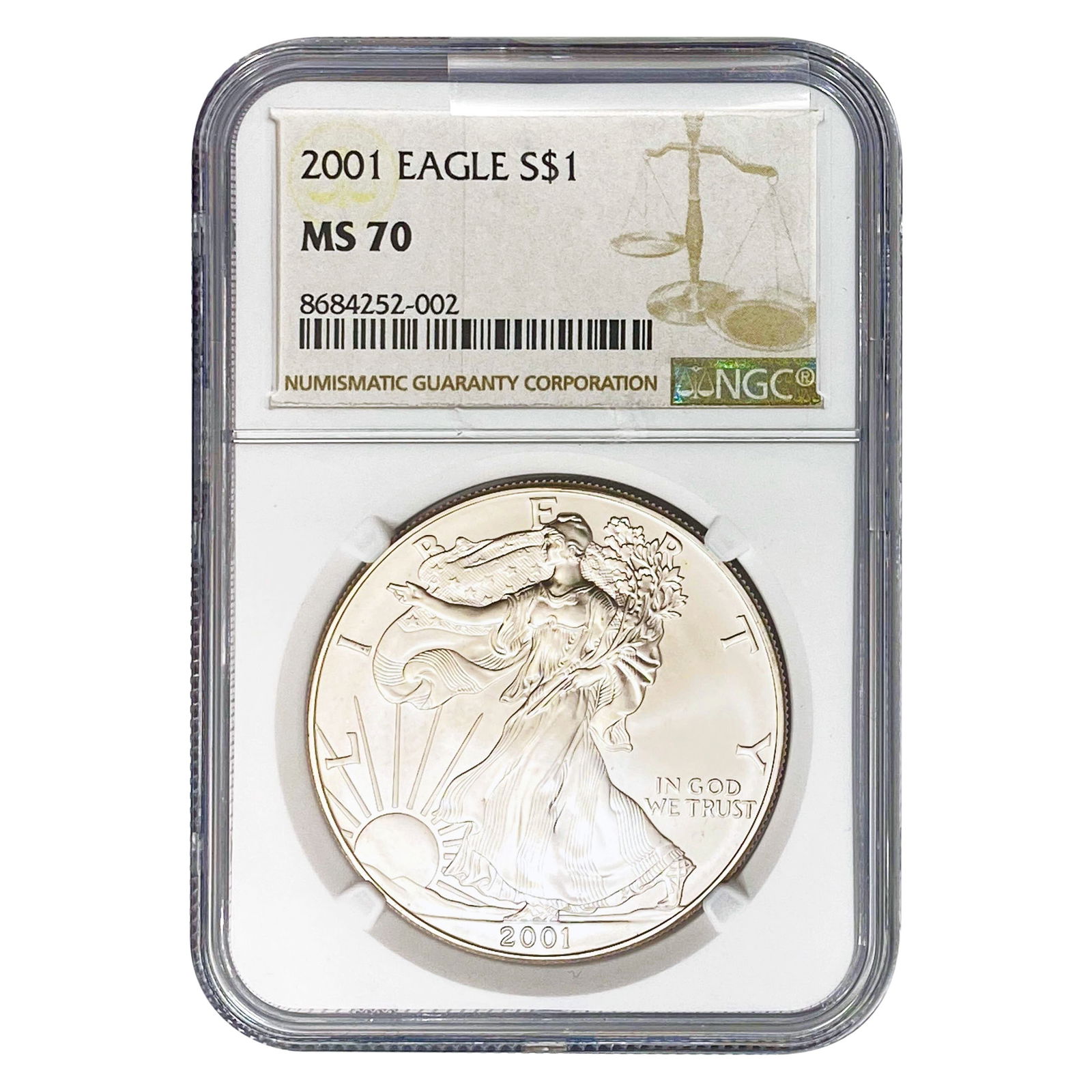 2001 Silver Eagle NGC MS70 (1 of 2)