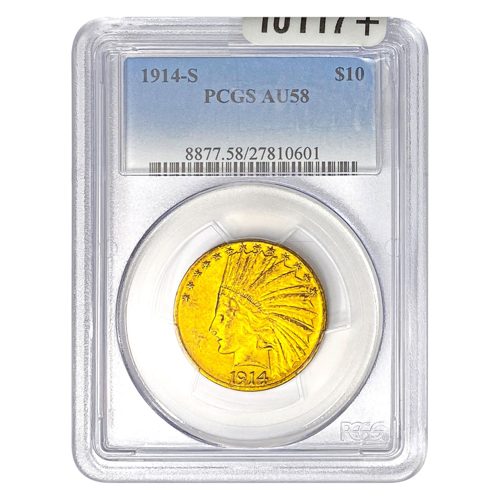 1914-S $10 Gold Eagle NGC AU58 (1 of 2)
