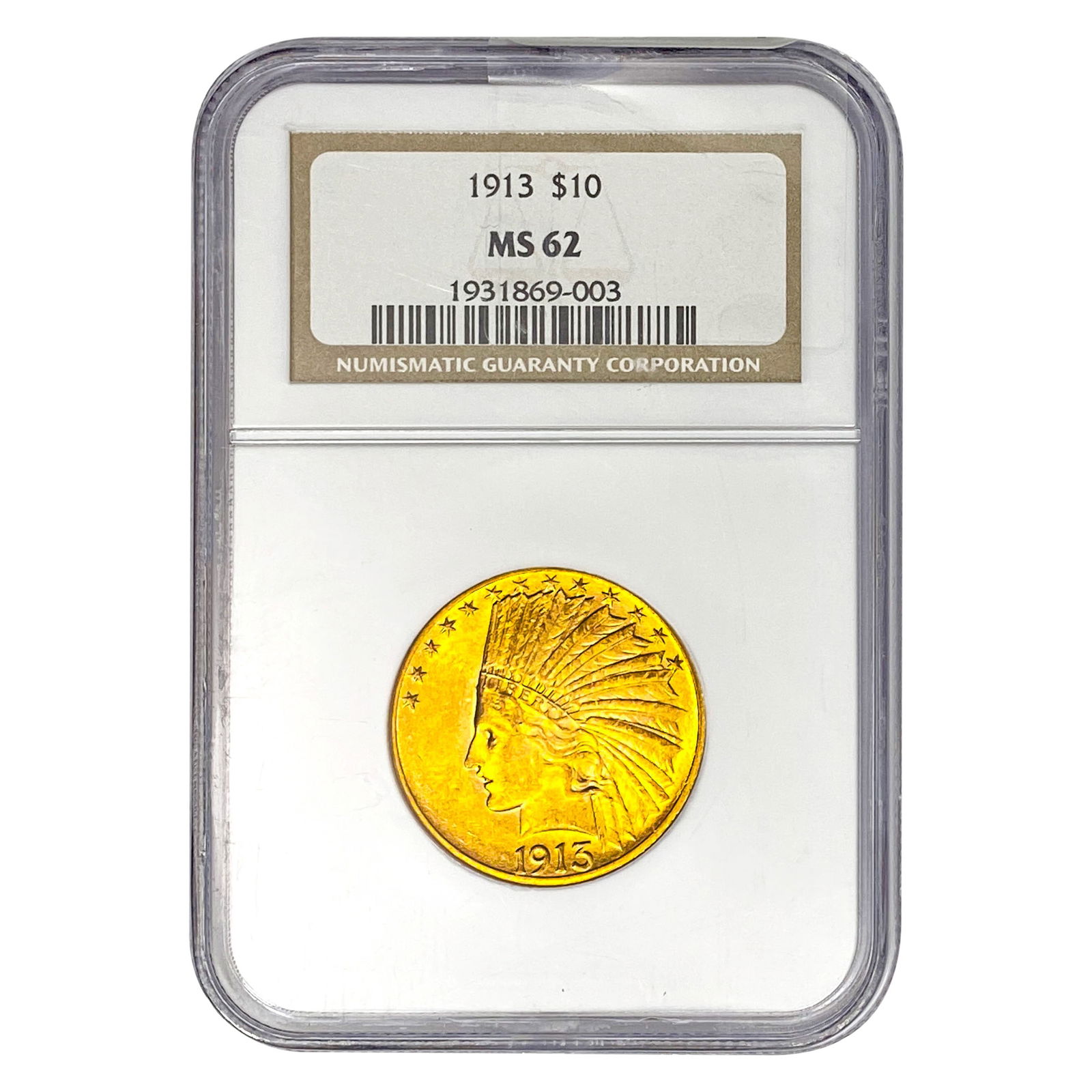 1913 $10 Gold Eagle NGC MS62 (1 of 2)