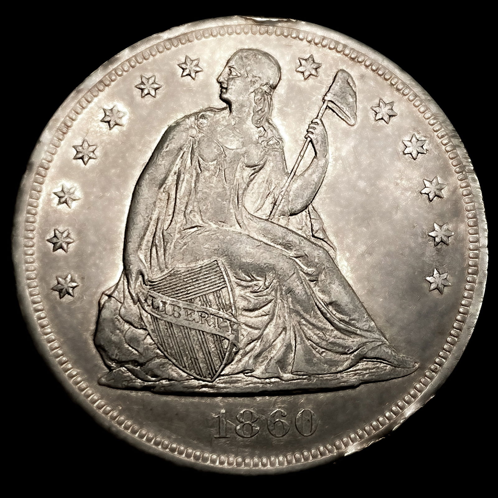 1860-O Seated Liberty Dollar (1 of 2)