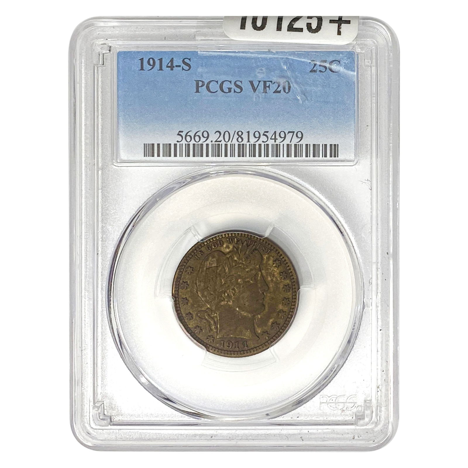 1914-S Barber Quarter PCGS VF20 (1 of 2)