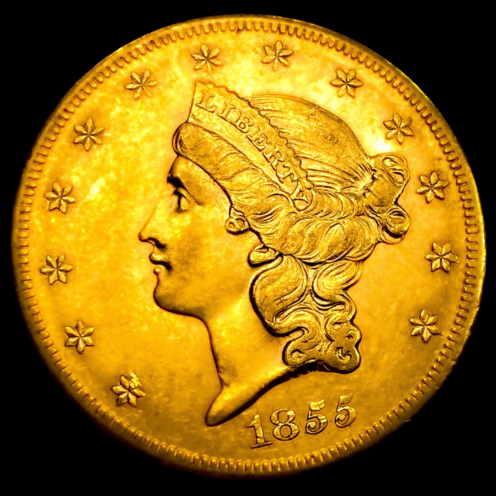 1855-S $20 Gold Double Eagle (1 of 2)