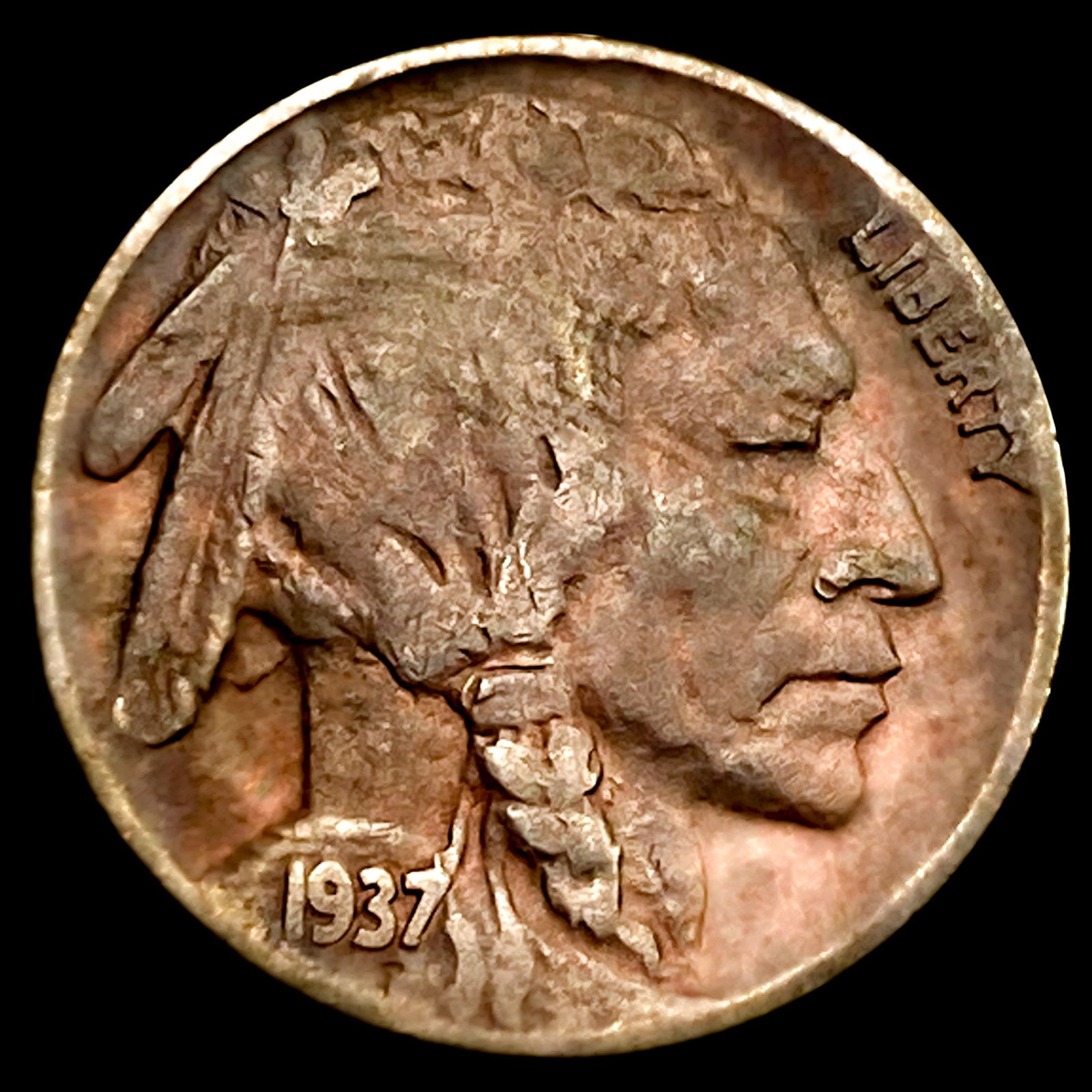 1937-D 3 Leg Buffalo Nickel (1 of 2)