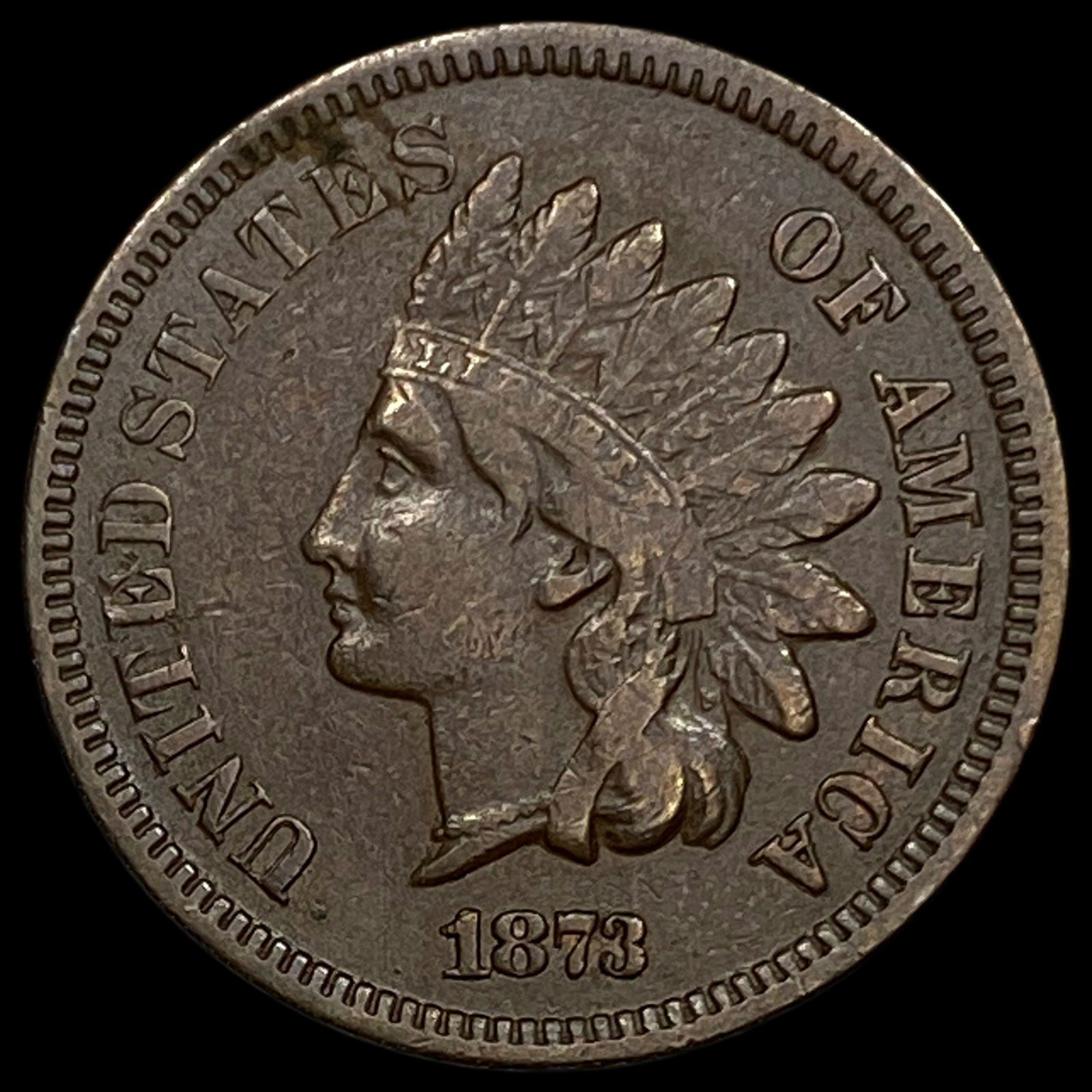 1873 Indian Head Cent LIGHTLY CIRCULATED (1 of 2)