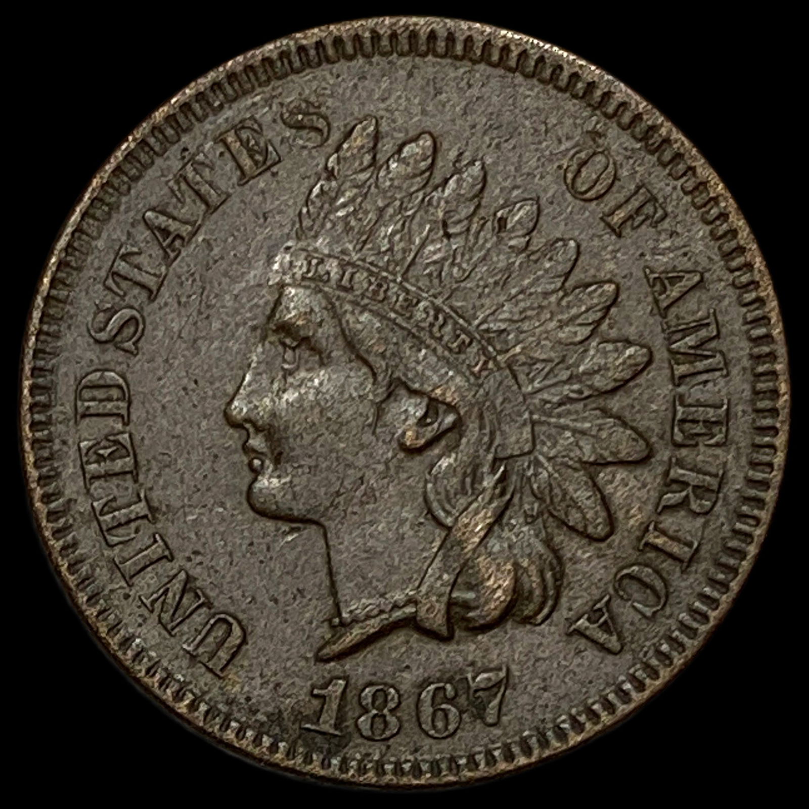 1867 Indian Head Cent CHOICE AU (1 of 2)