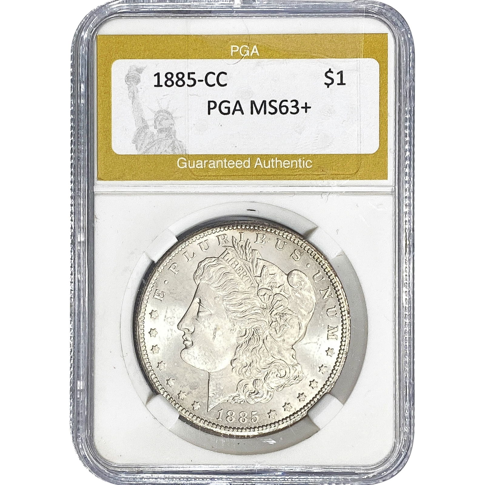 1885-CC Morgan Silver Dollar PGA MS63+ (1 of 2)