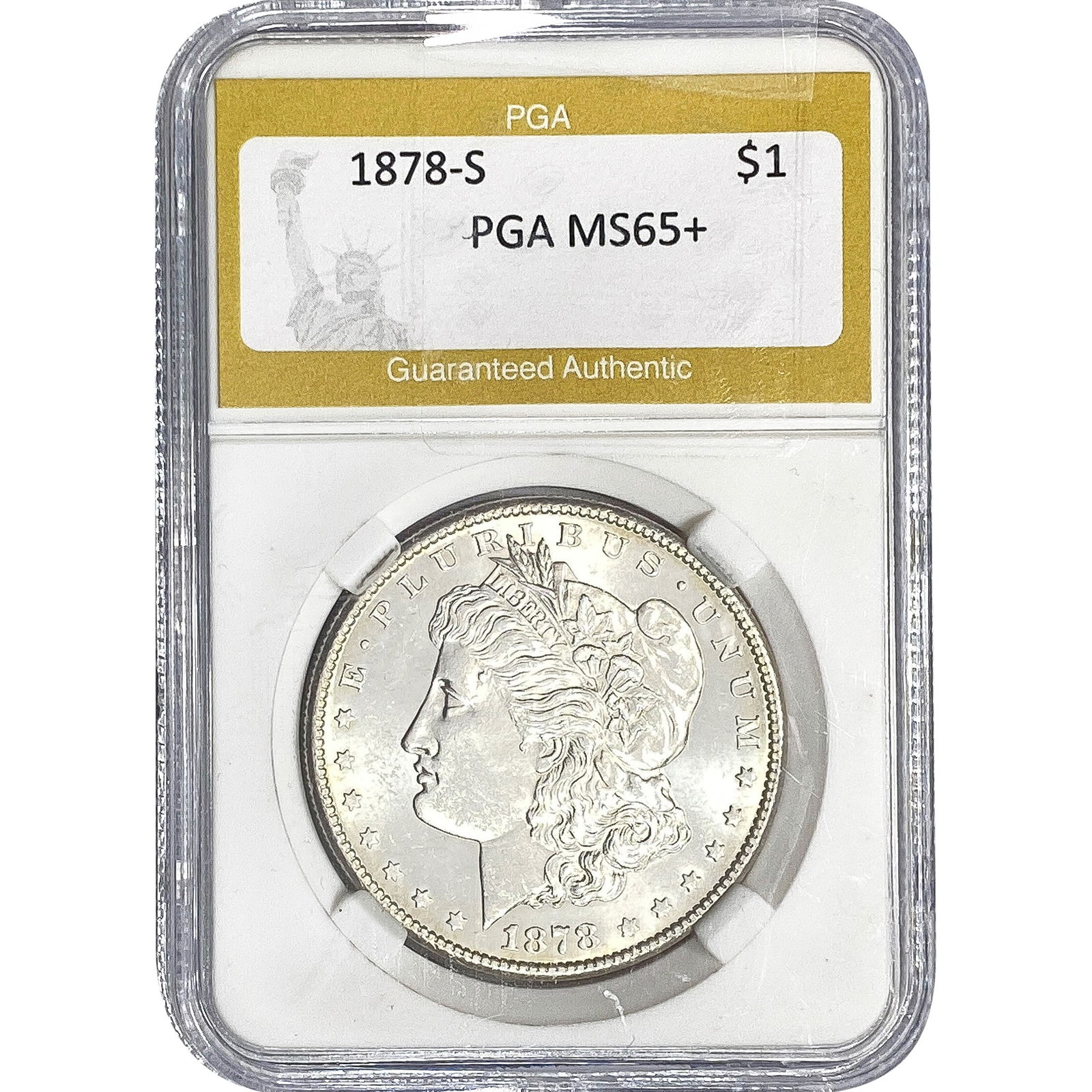 1878-S Morgan Silver Dollar PGA MS65+: 1878-S Morgan Silver Dollar PGA MS65+