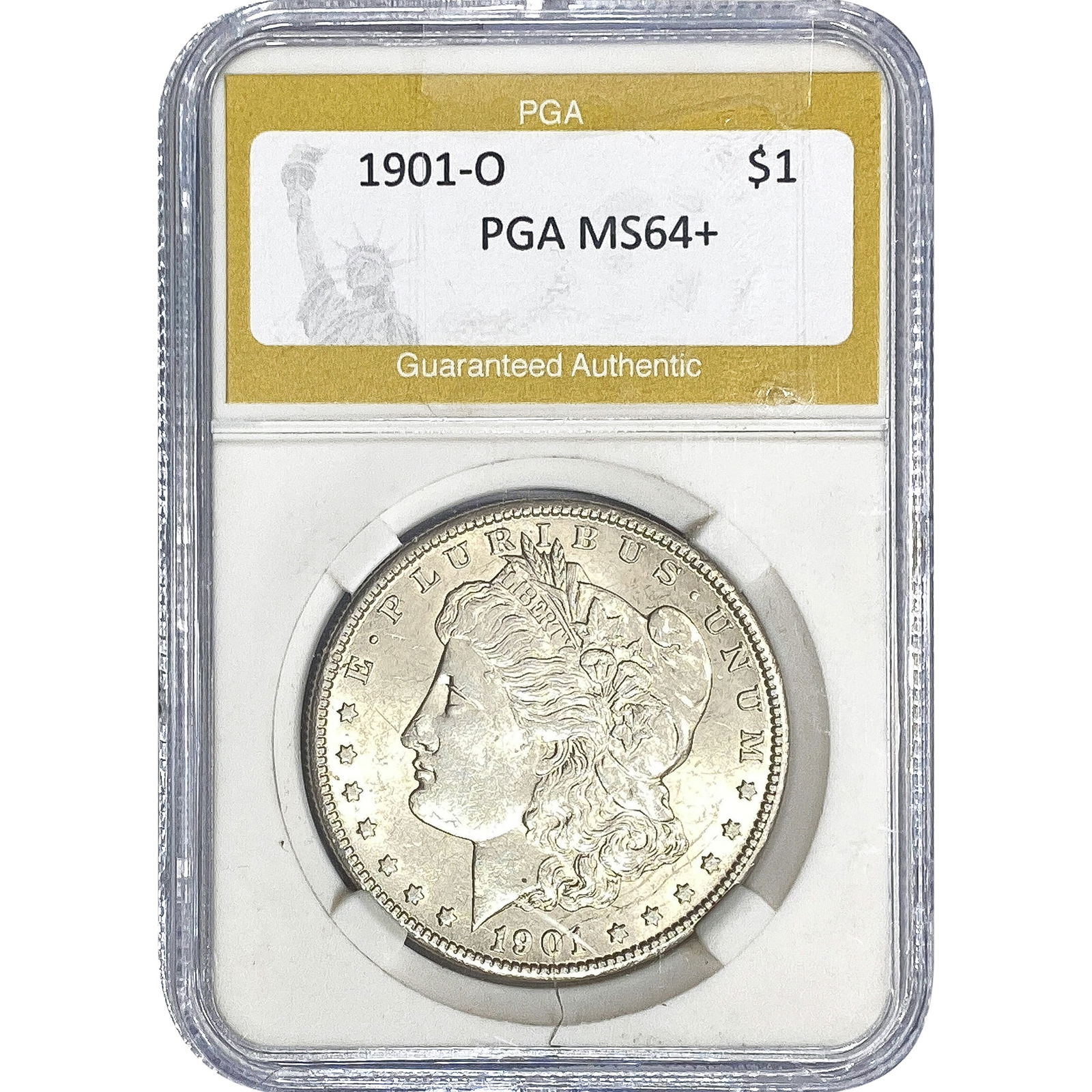 1901-O Morgan Silver Dollar PGA MS64+: 1901-O Morgan Silver Dollar PGA MS64+
