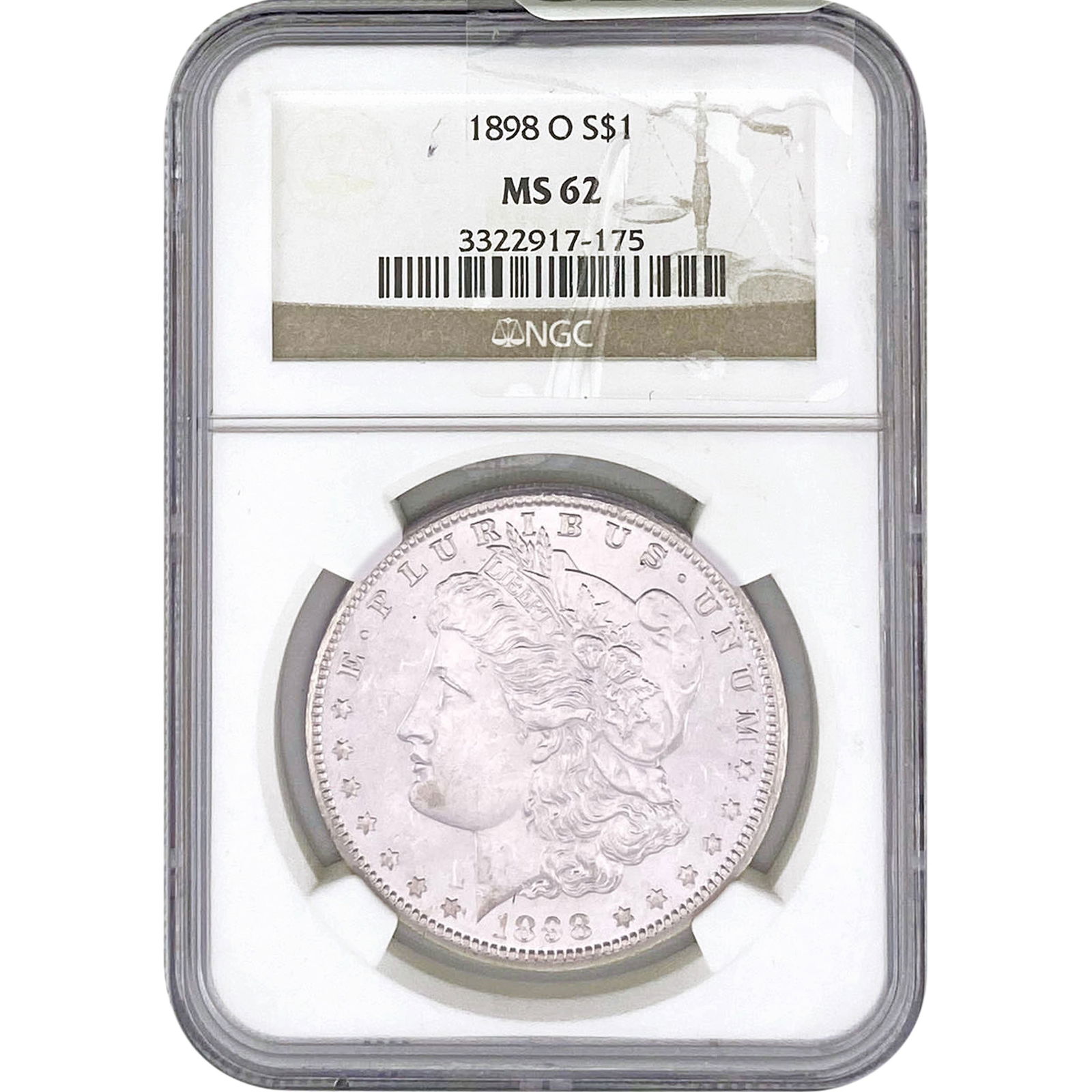 1898-O Morgan Silver Dollar NGC MS62 (1 of 2)