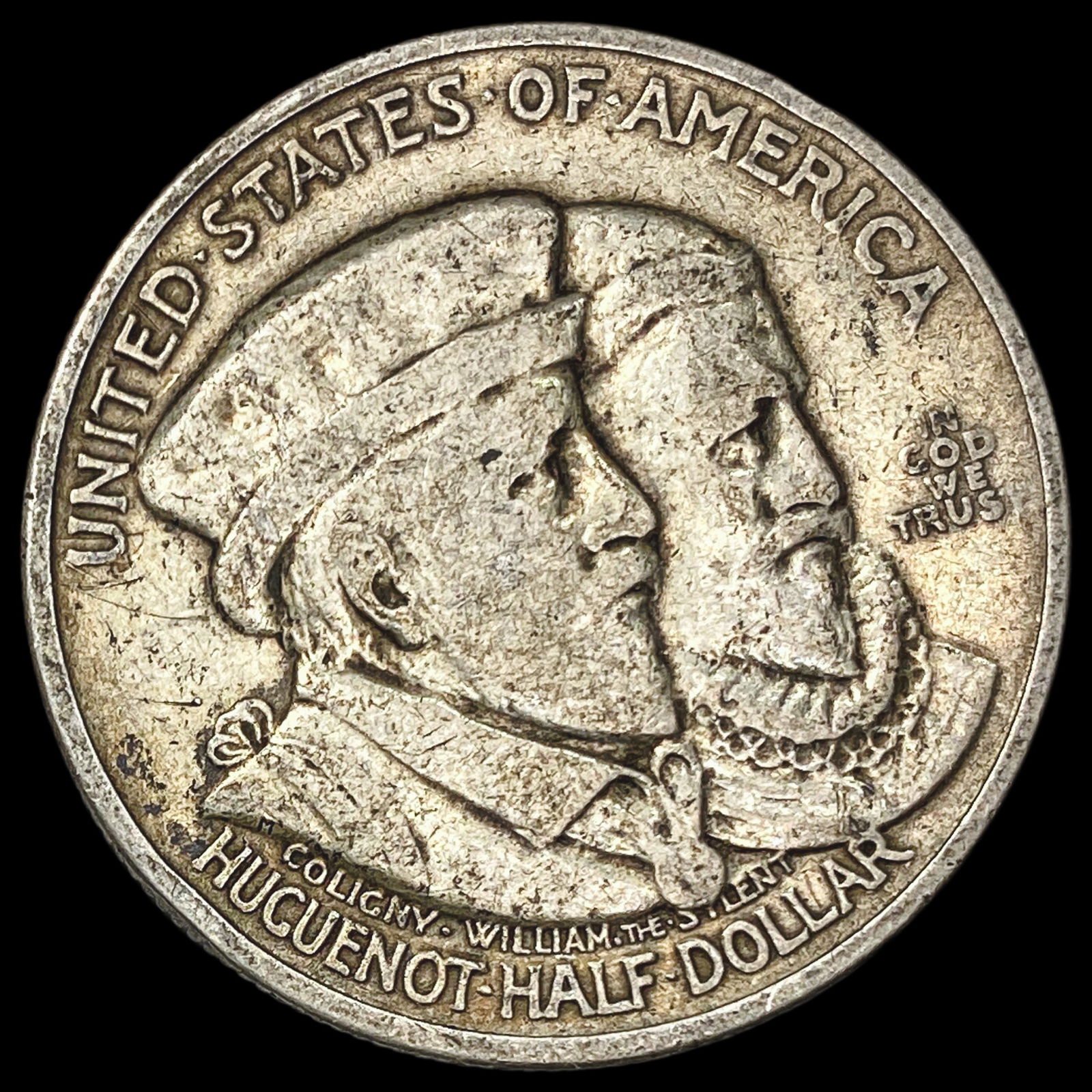 1924 Silver Huguenot Half Dollar LIGHTLY CIRCULATED (1 of 2)