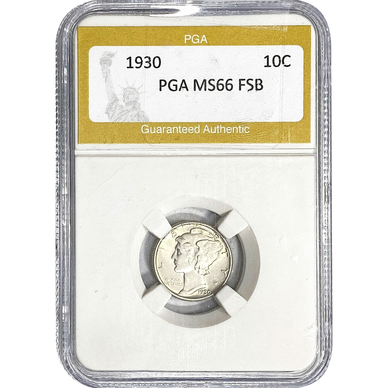 1930 Mercury Silver Dime PGA MS66 FSB (1 of 2)