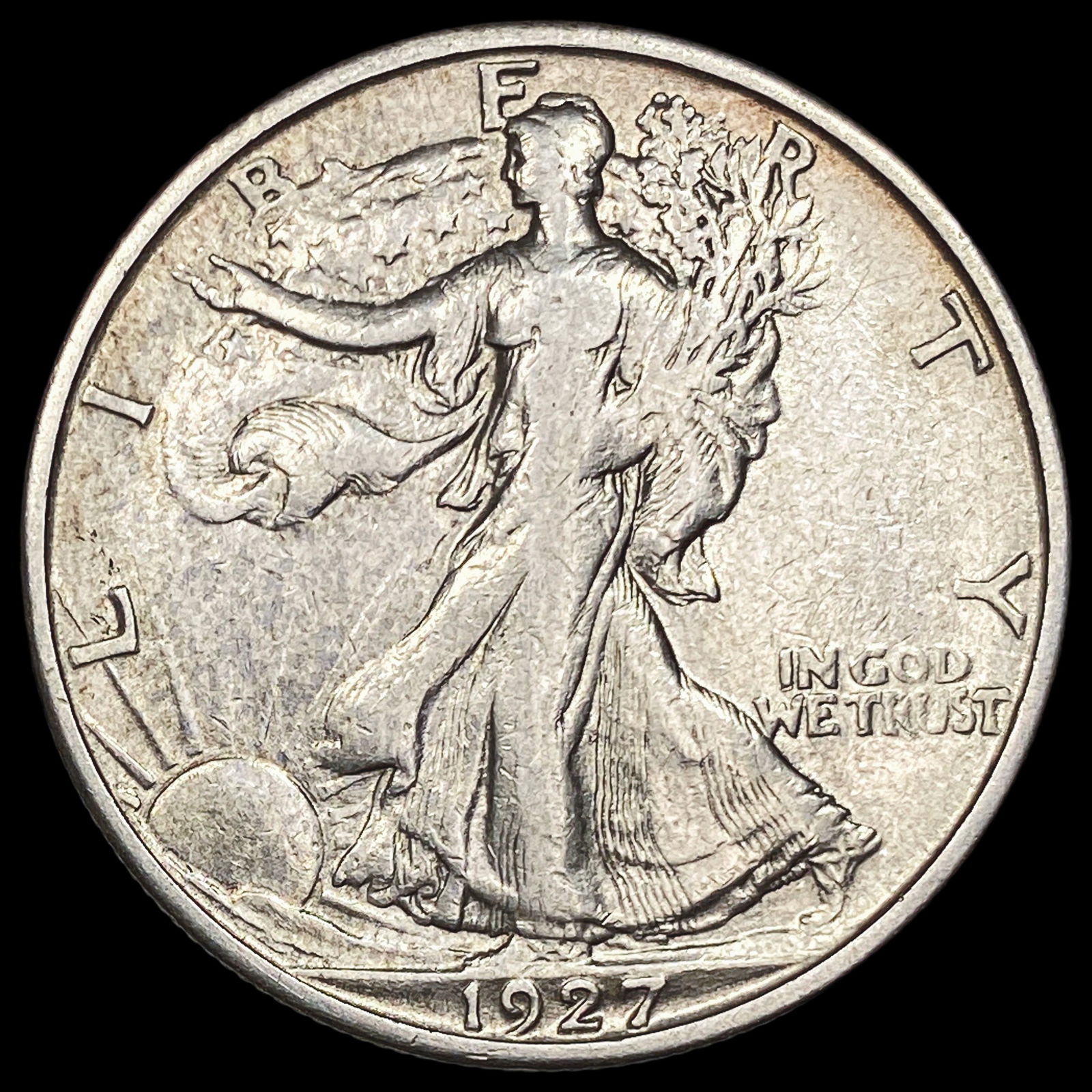 1927-S Walking Liberty Half Dollar CLOSELY UNCIRCULATED (1 of 2)