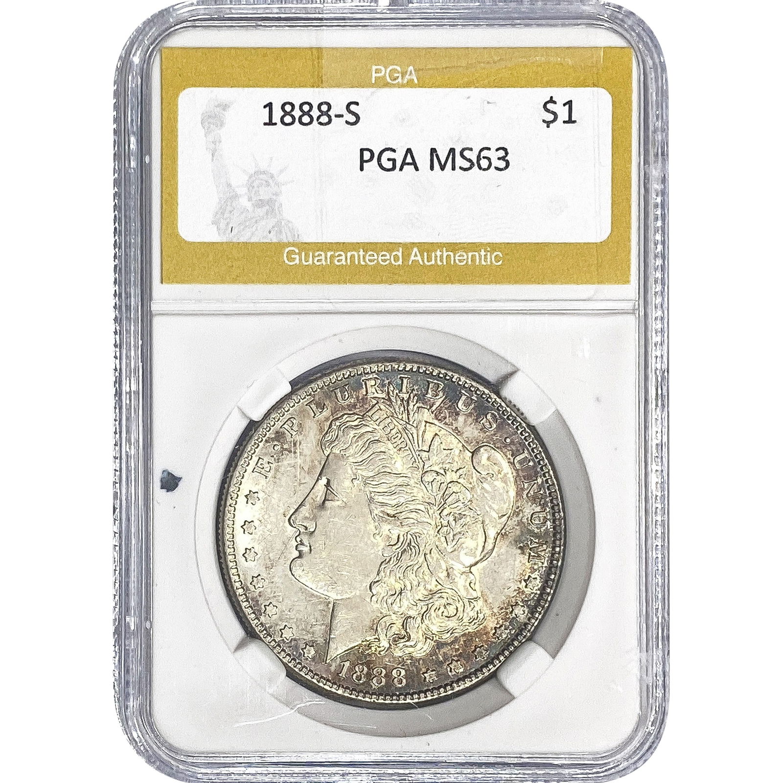 1888-S Morgan Silver Dollar PGA MS63 (1 of 2)