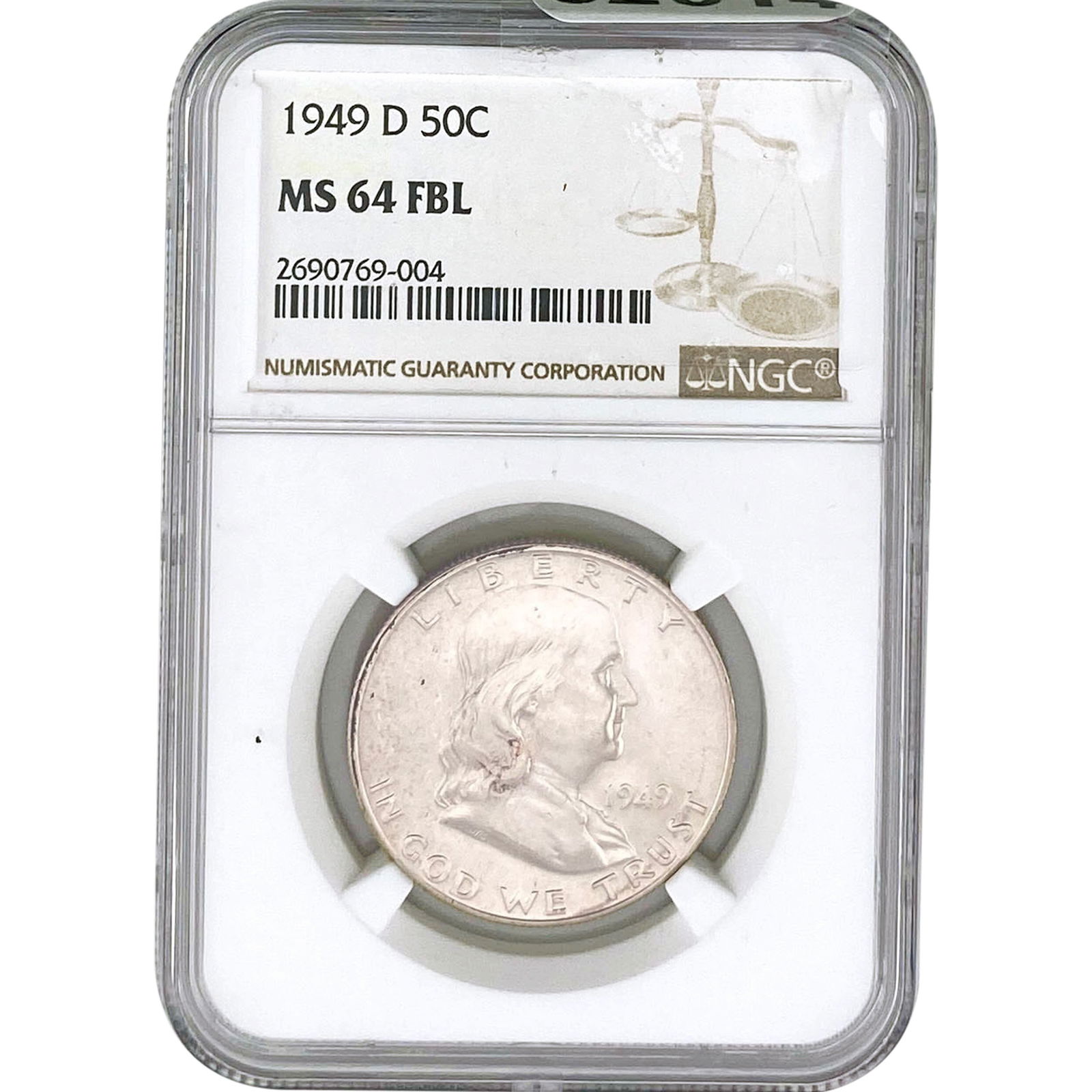 1949-D Franklin Half Dollar NGC MS64 FBL (1 of 2)