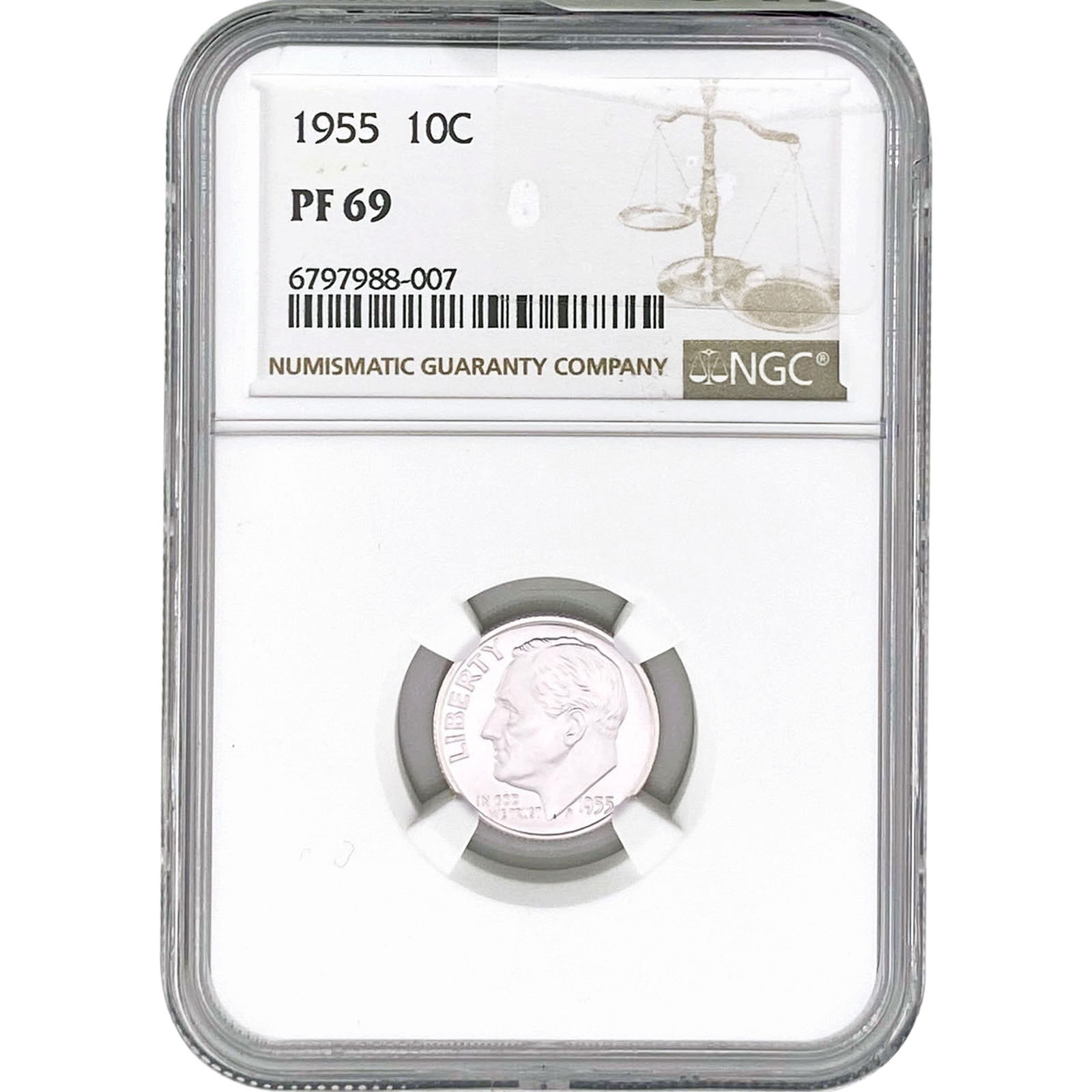 1955 Roosevelt Dime NGC PF69 (1 of 2)