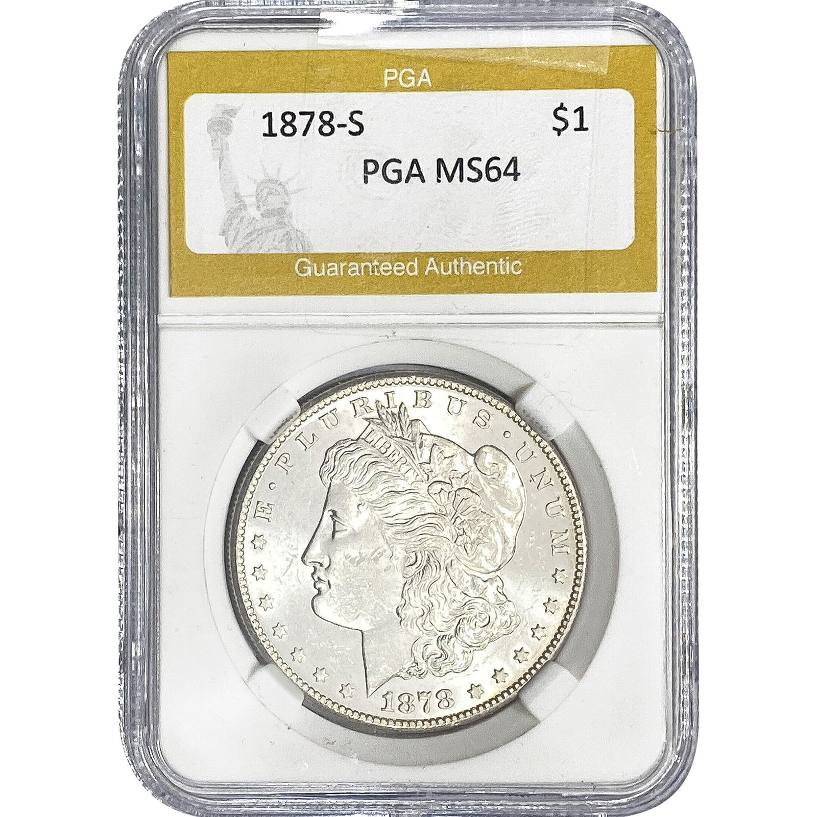 1878-S Morgan Silver Dollar PGA MS64 (1 of 2)