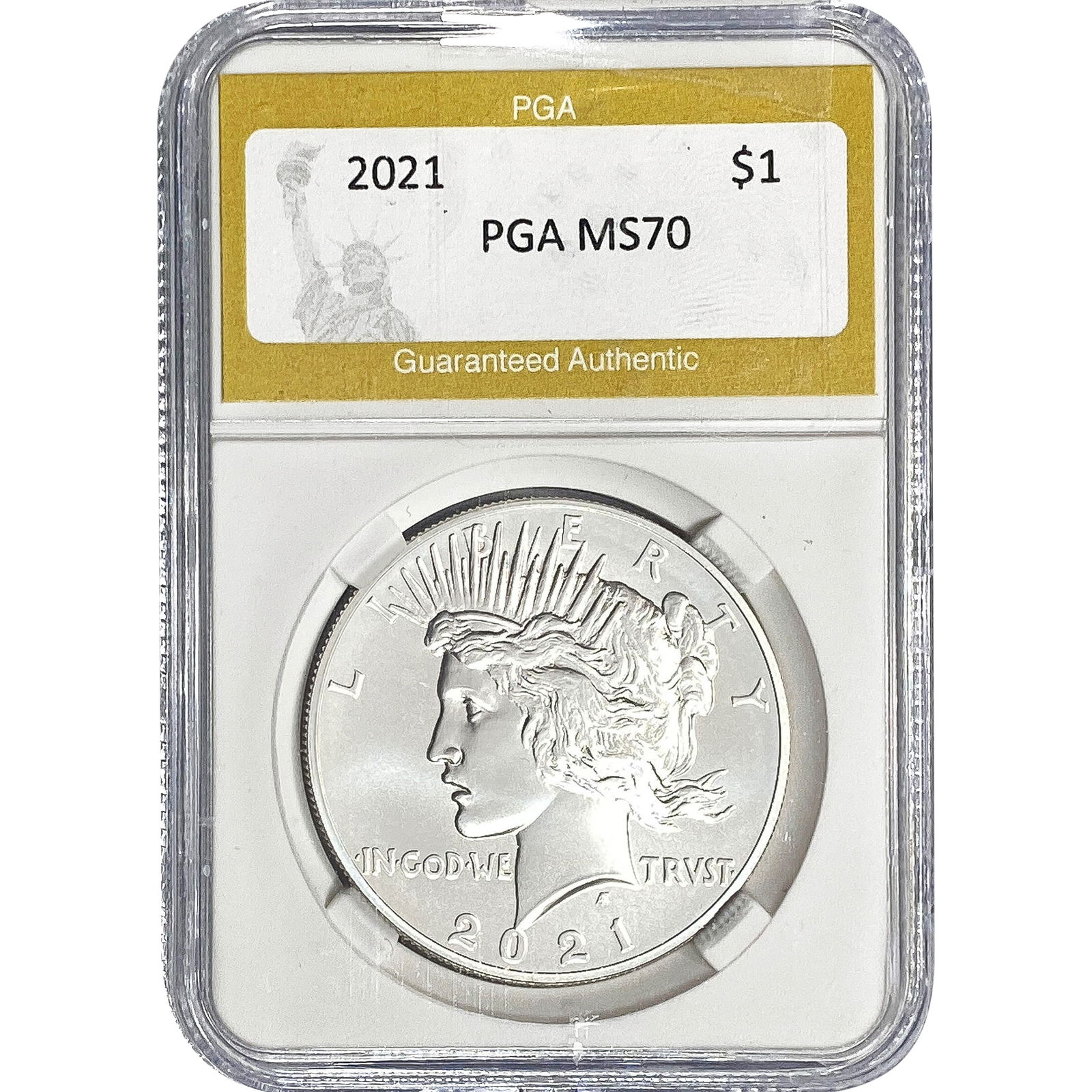 2021 Silver Peace Dollar PGA MS70 (1 of 2)
