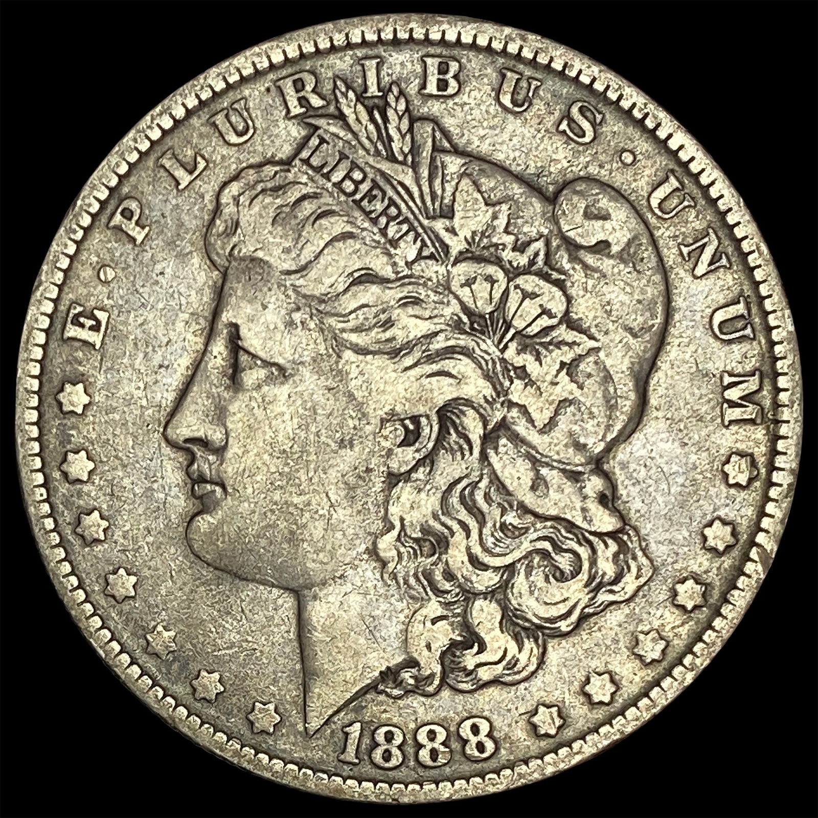 1888-O Silver Morgan Dollar ABOUT UNCIRCULATED (1 of 2)