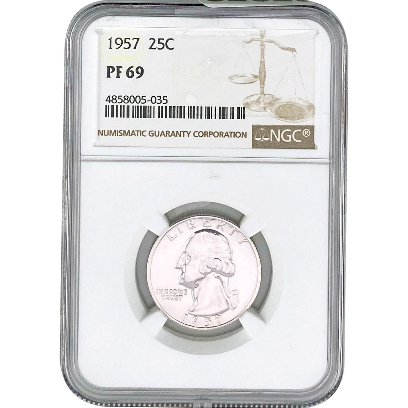1957 Washington Silver Quarter NGC PF69 (1 of 2)