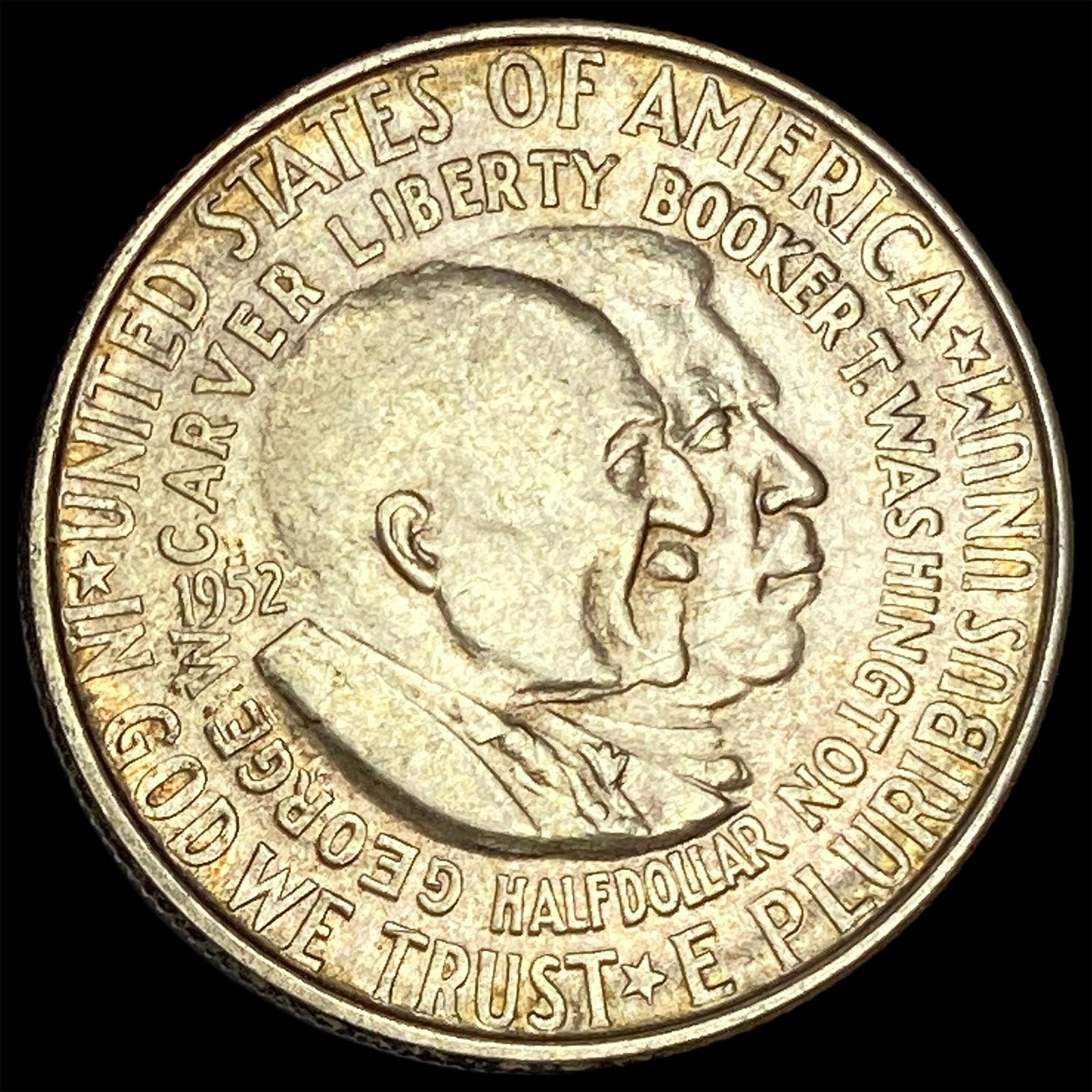 1952 Silver Half Dollar Booker T. Washington/Carver UNCIRCULATED (1 of 2)