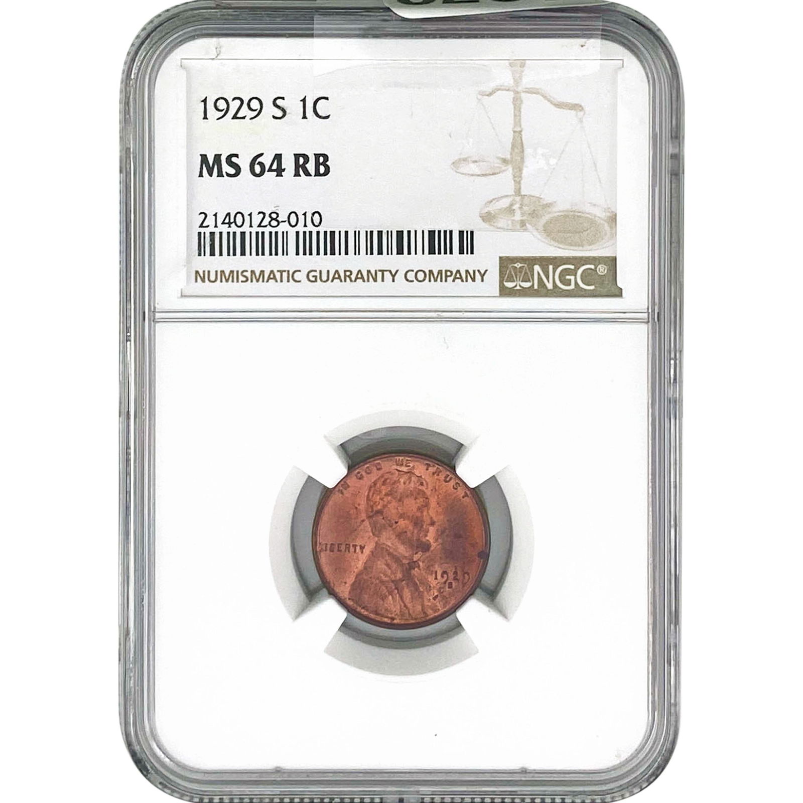 1929-S Wheat Cent NGC MS64 RB (1 of 2)
