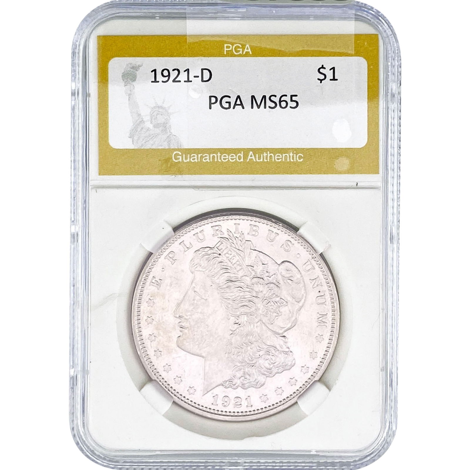 1921-D Morgan Silver Dollar PGA MS65 (1 of 2)