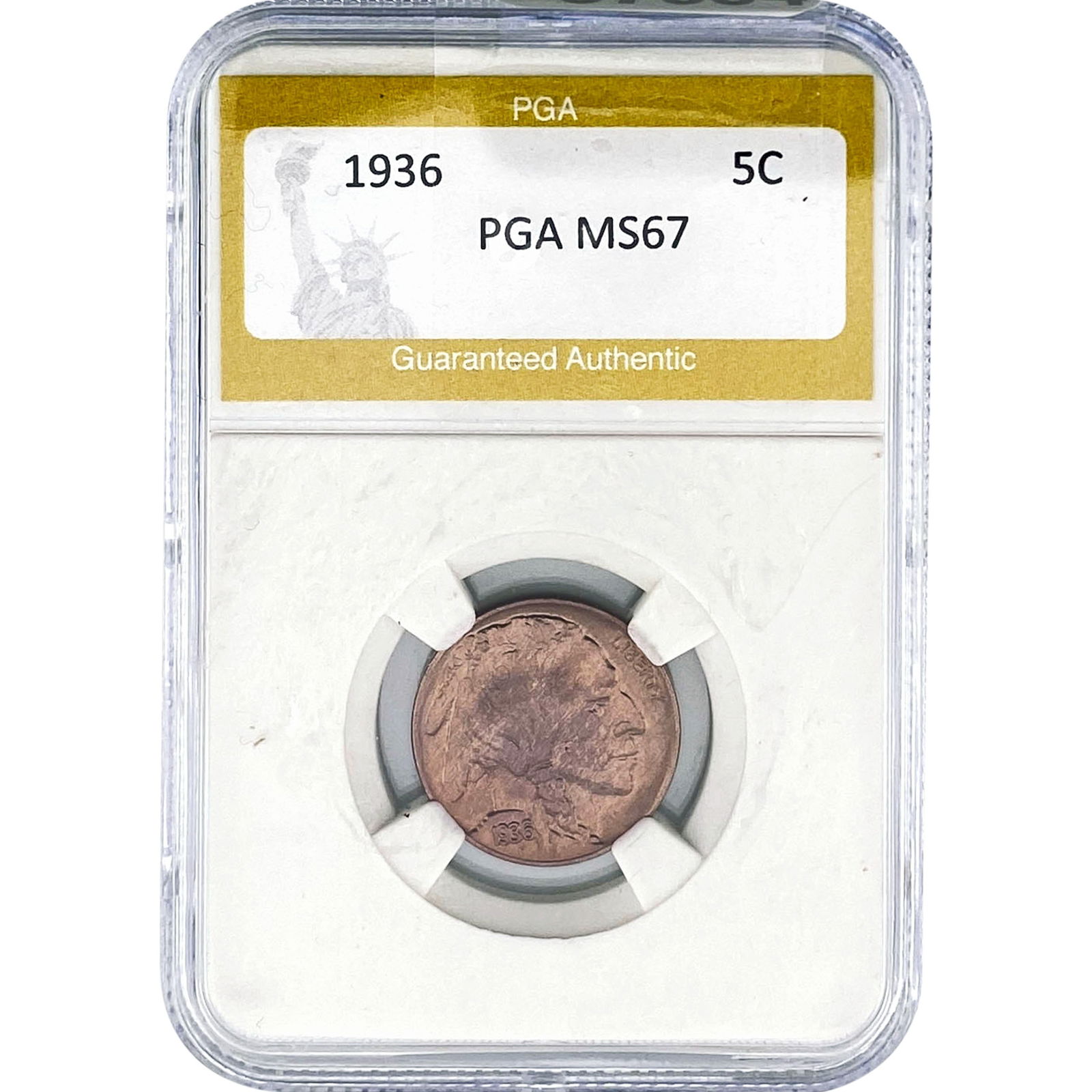 1936 Buffalo Nickel PGA MS67: 1936 Buffalo Nickel PGA MS67