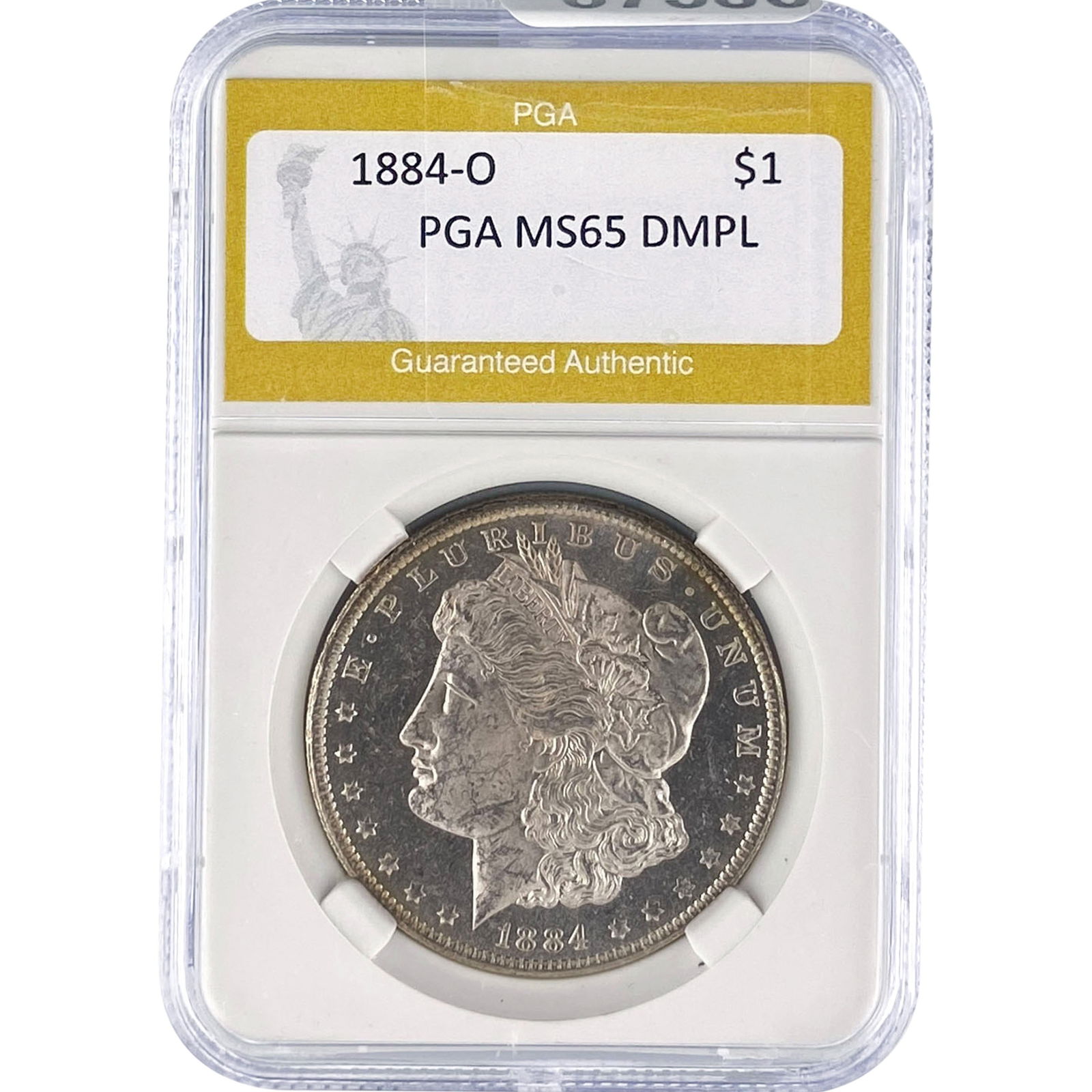 1884-O Morgan Silver Dollar PGA MS65 DMPL: 1884-O Morgan Silver Dollar PGA MS65 DMPL