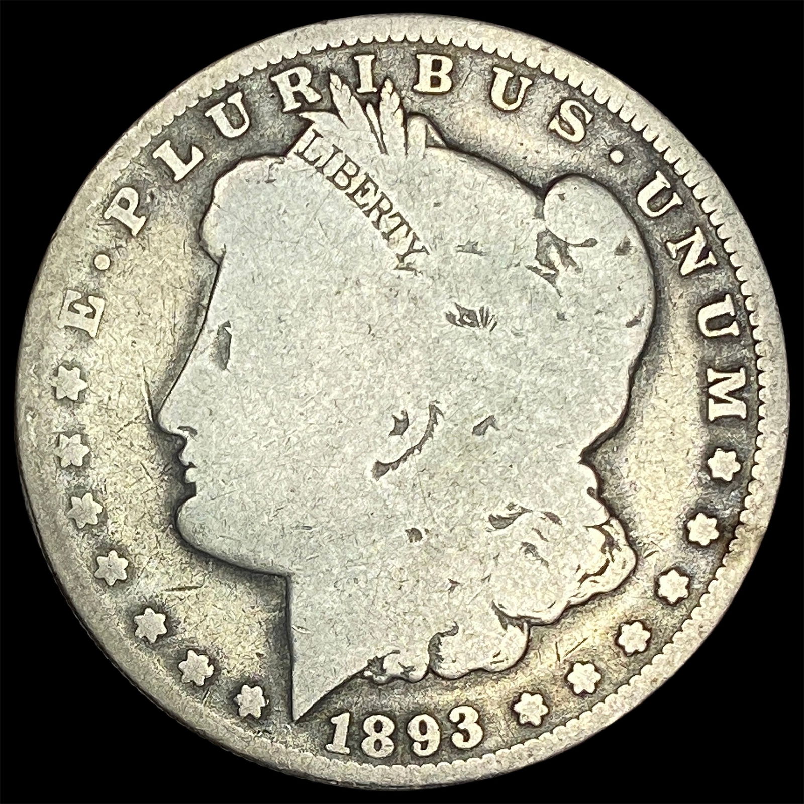 1893-S Silver Morgan Dollar NICELY CIRCULATED (1 of 2)