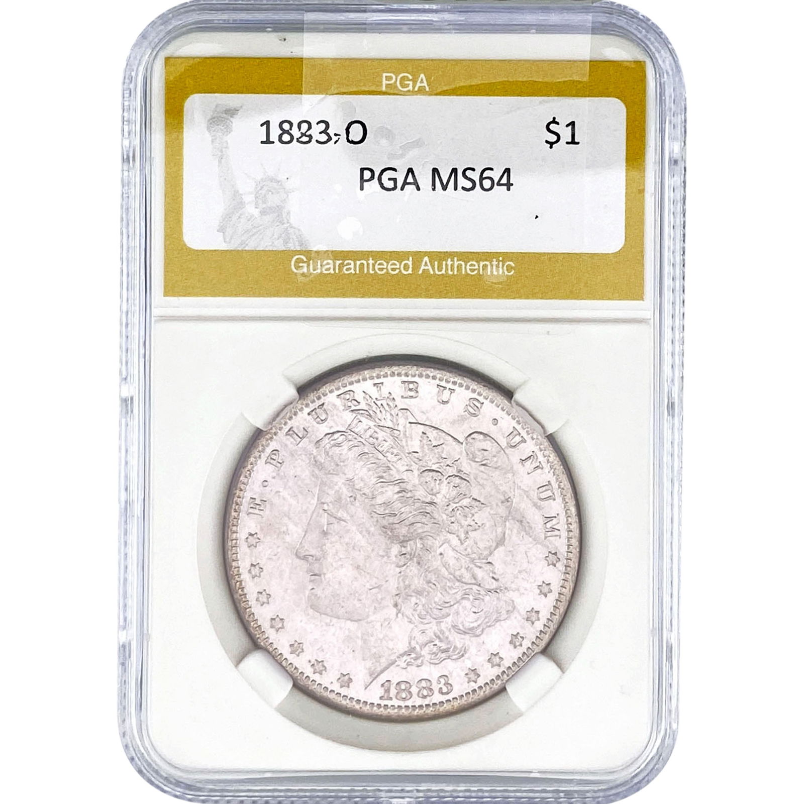1883-O Morgan Silver Dollar PGA MS64: 1883-O Morgan Silver Dollar PGA MS64