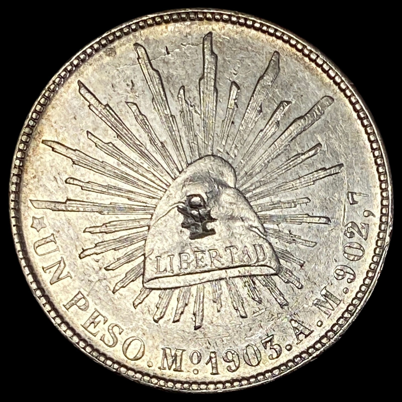 1905 Mexico SIlver 1 Peso CLOSELY UNCIRCULATED (1 of 2)