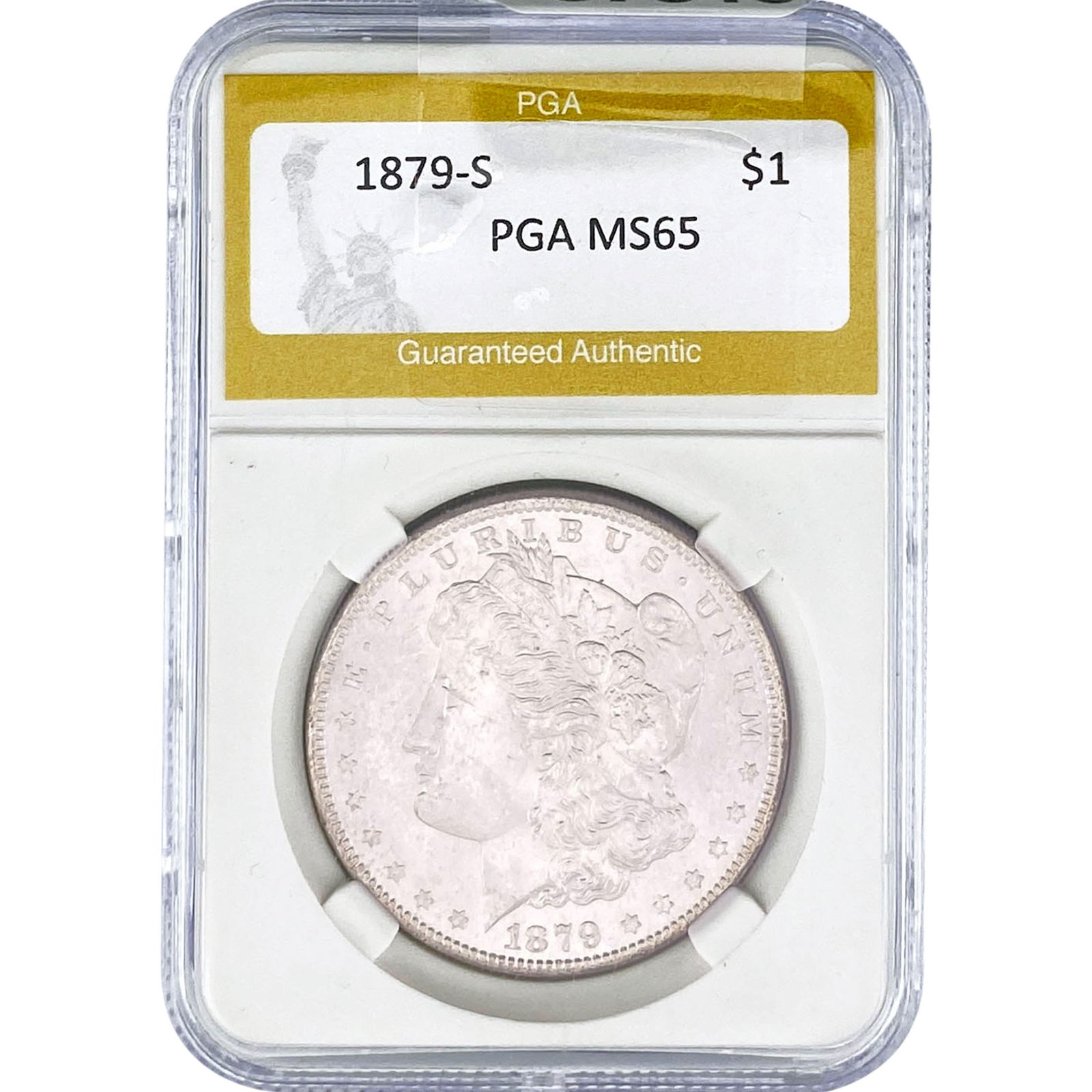 1879-S Morgan Silver Dollar PGA MS65: 1879-S Morgan Silver Dollar PGA MS65