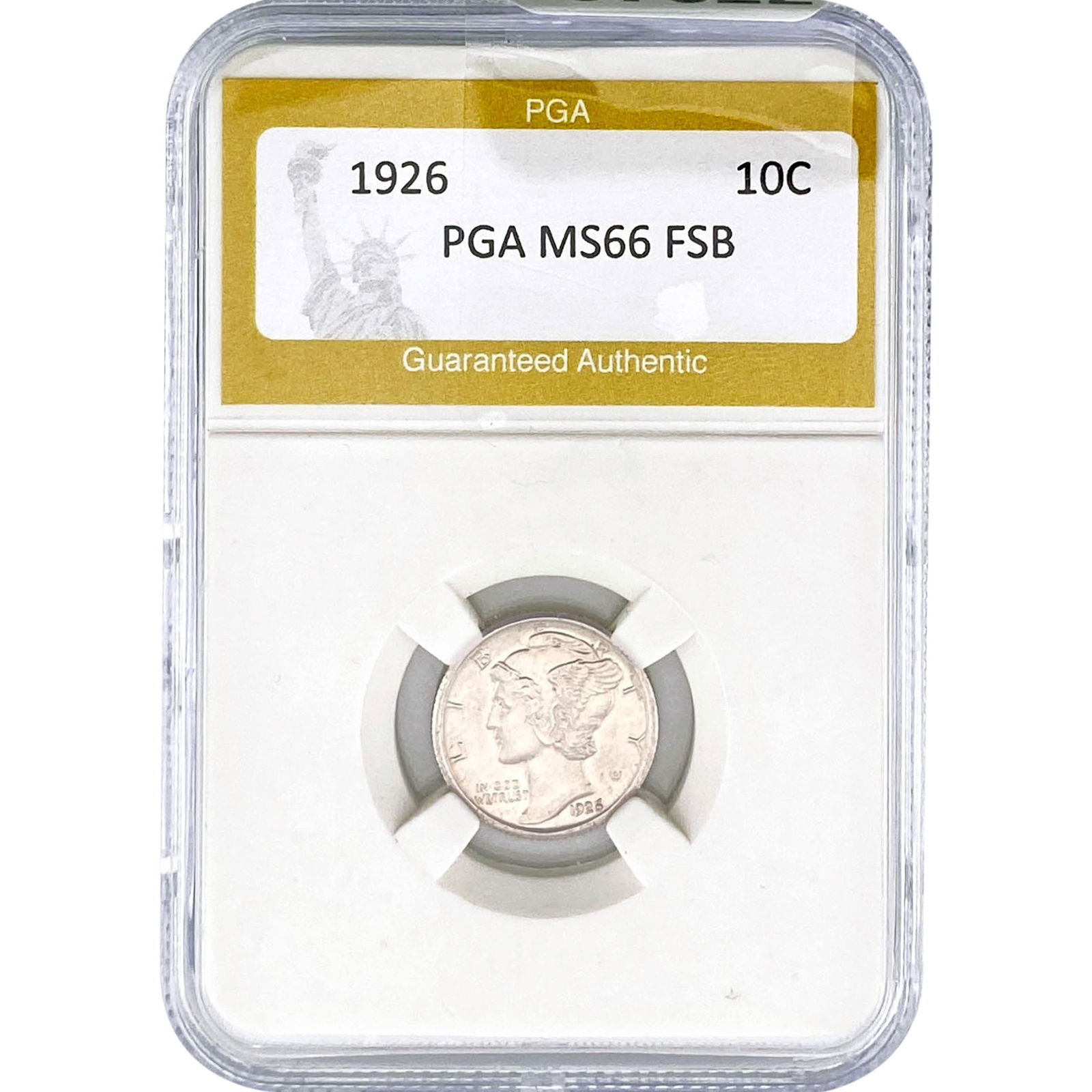 1926 Mercury Silver Dime PGA MD66 FSB (1 of 2)