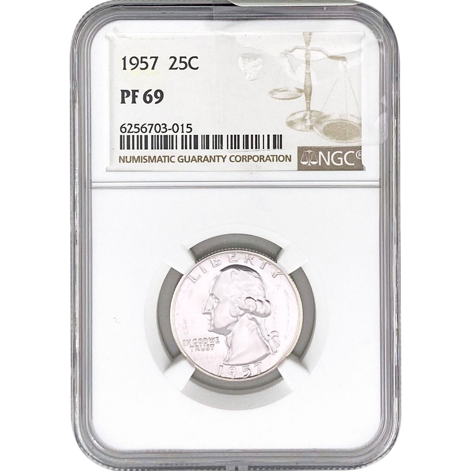 1957 Washington Silver Quarter NGC PF69 (1 of 2)