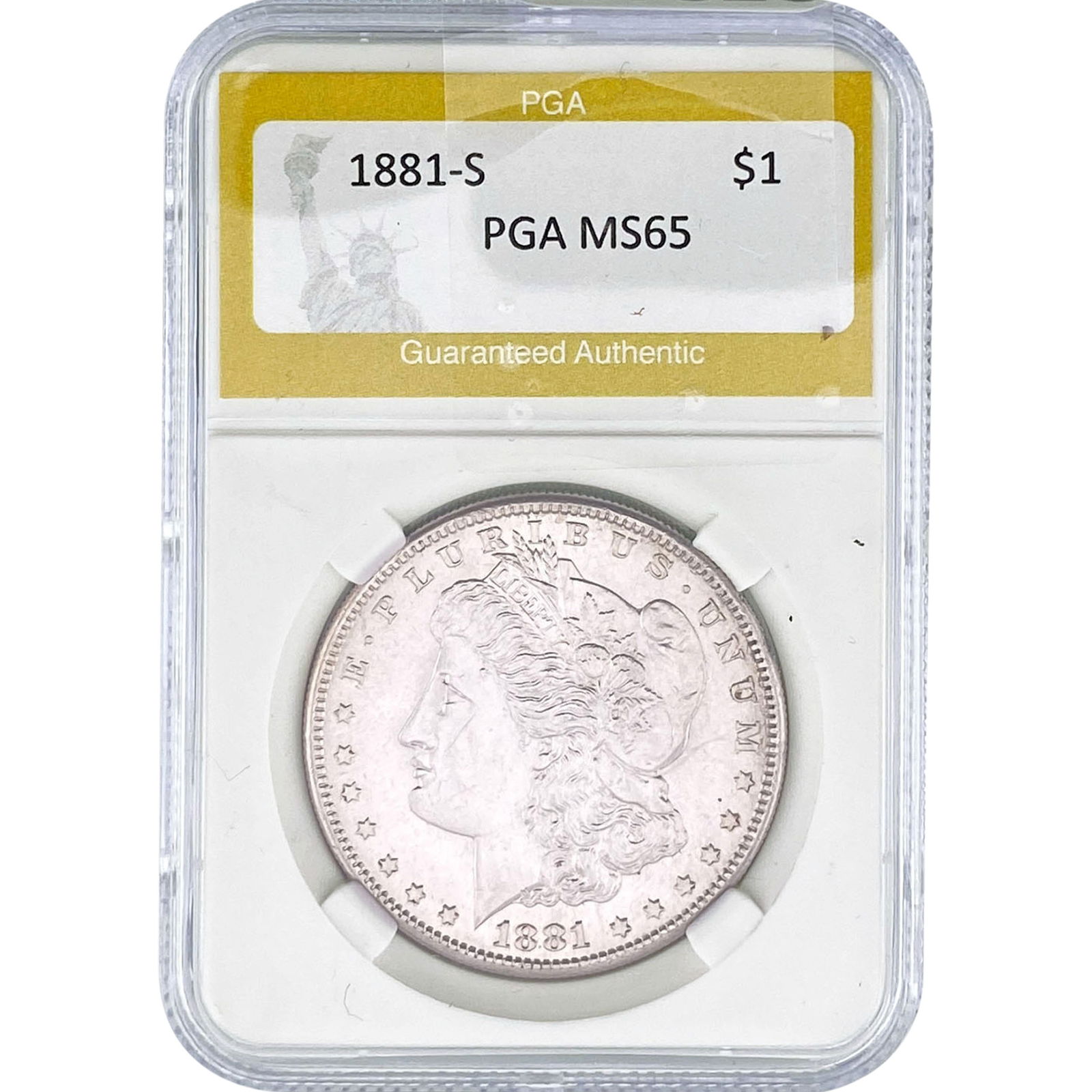1881-S Morgan Silver Dollar PGA MS65 (1 of 2)