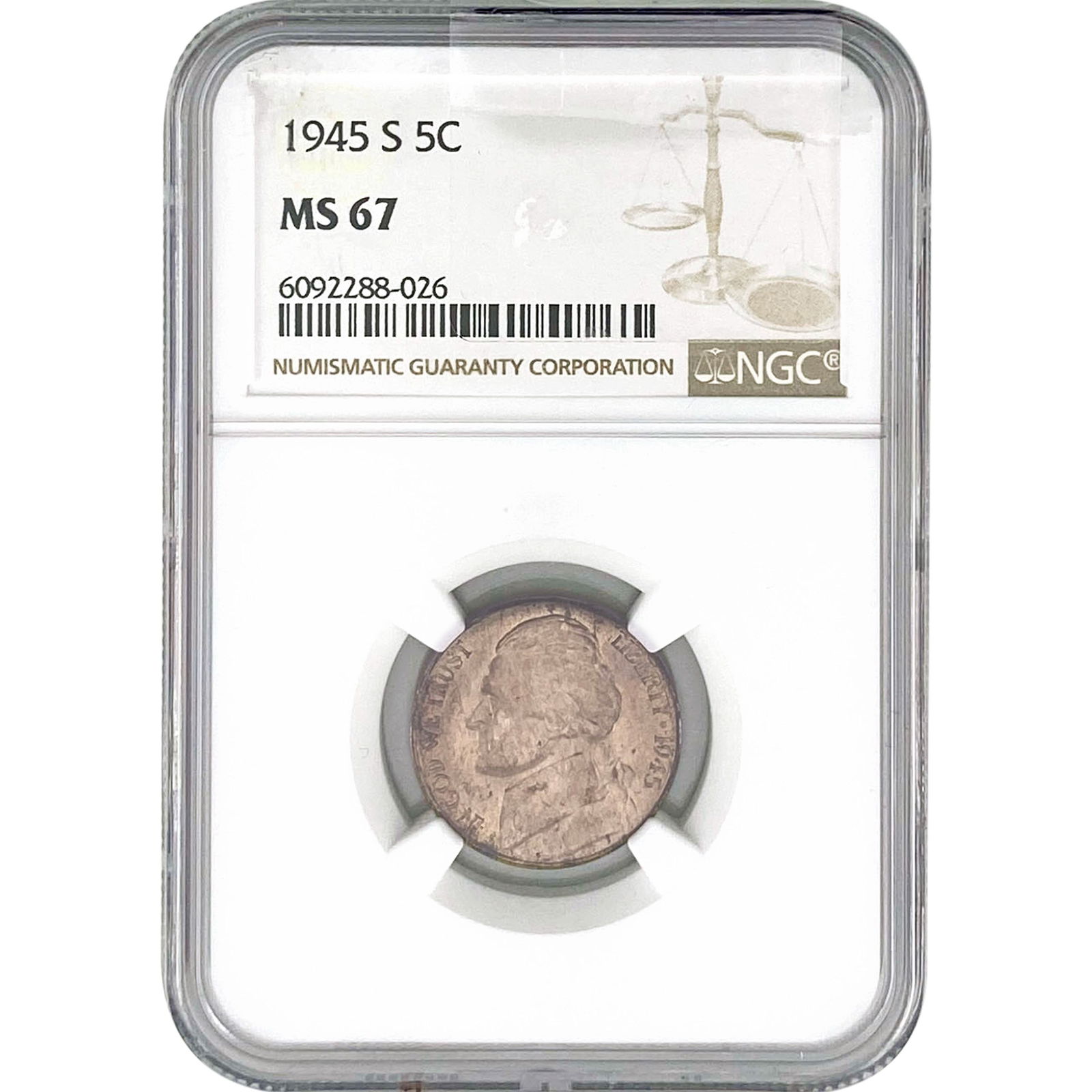 1945-S Jefferson Nickel NGC MS67 (1 of 2)