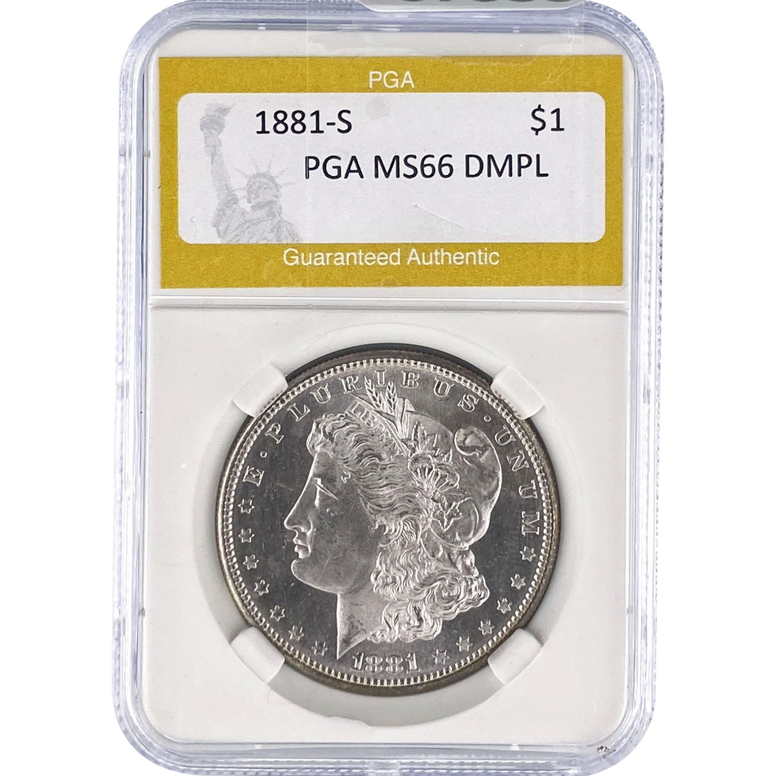 1881-S Morgan Silver Dollar PGA MS66 DMPL: 1881-S Morgan Silver Dollar PGA MS66 DMPL