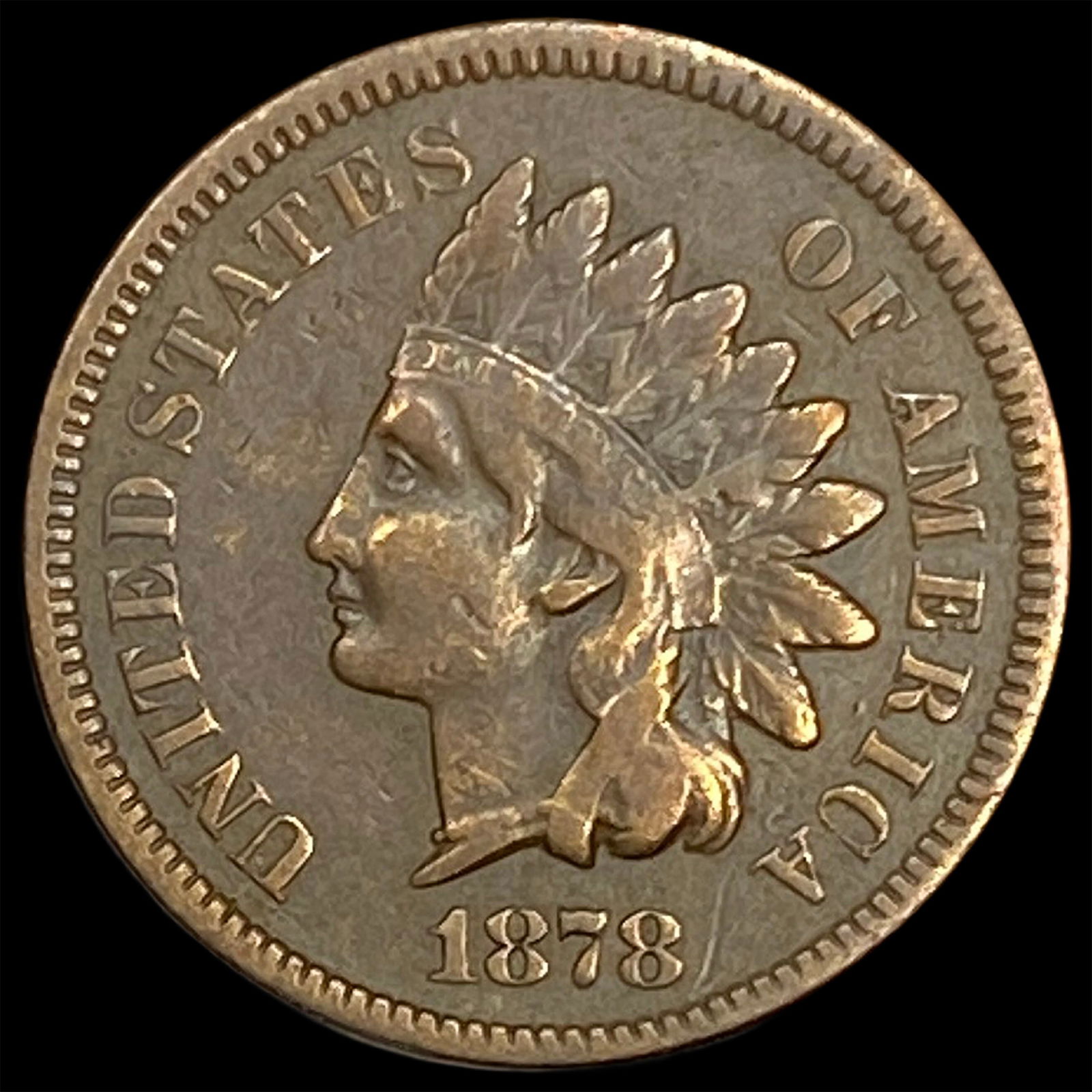 1878 Indian Head Cent ABOUT UNCIRCULATED (1 of 2)