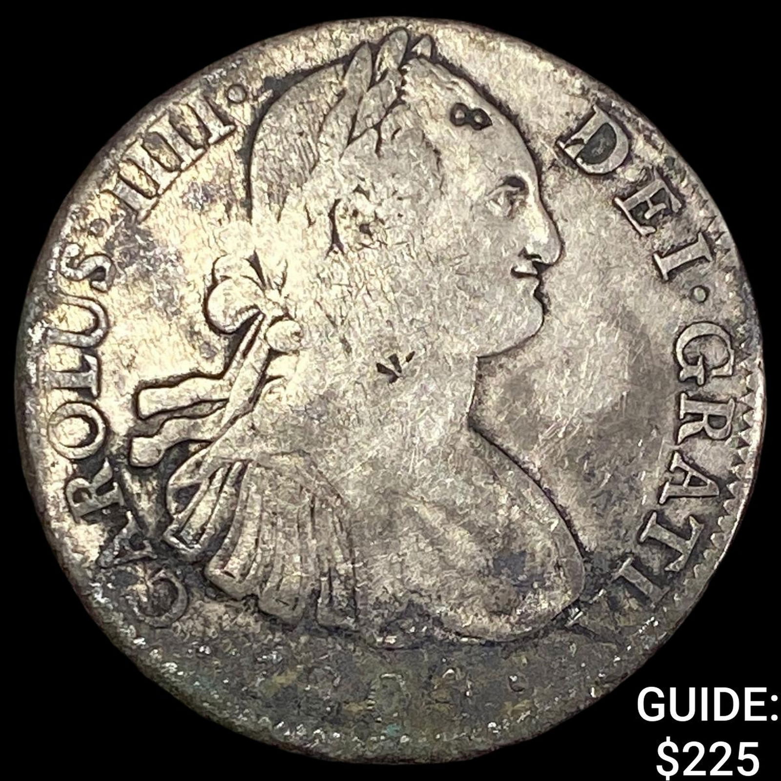 1804 Colonial Spain Silver 8 Reales Chopmarks NEARLY UNCIRCULATED (1 of 2)