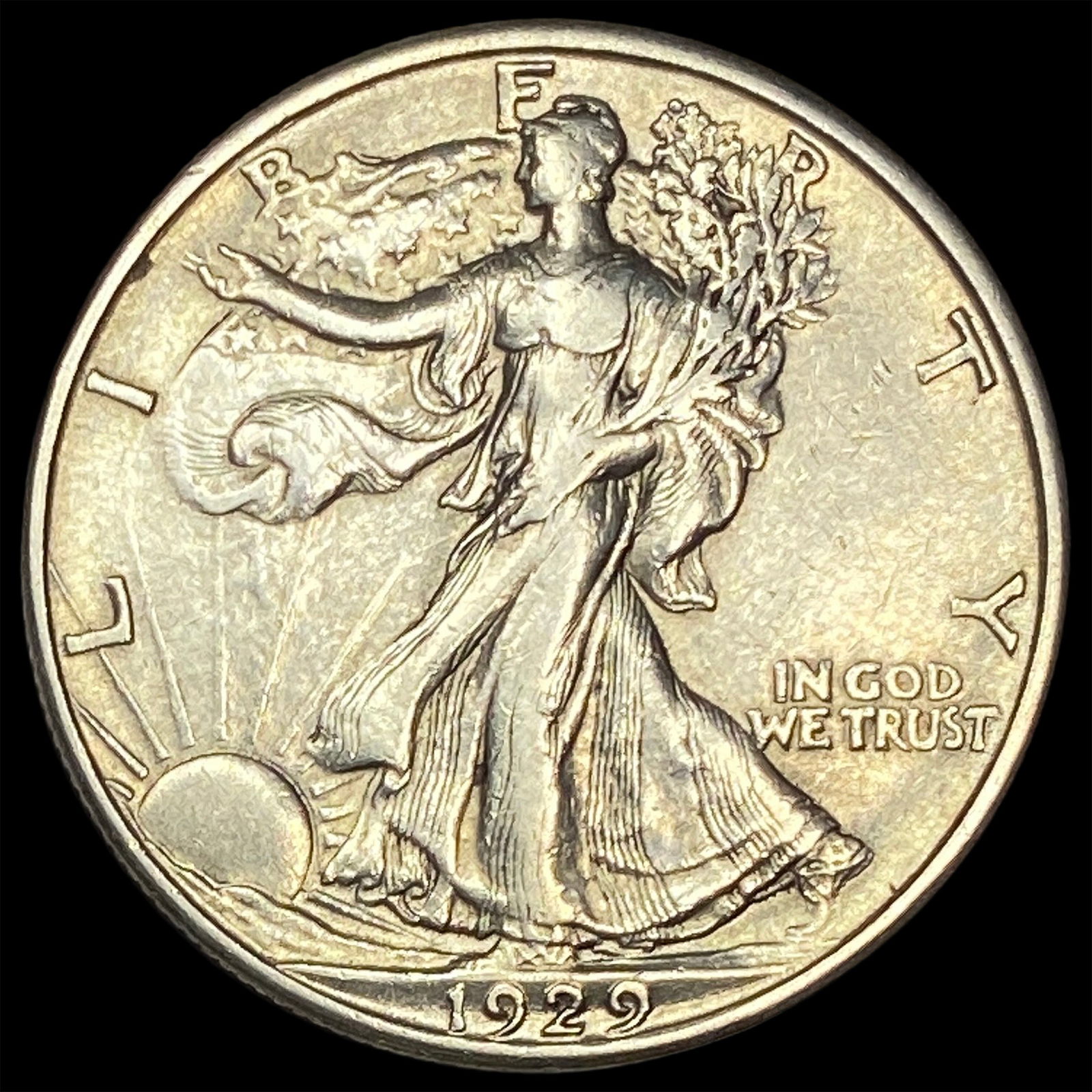 1929-S Silver Walking Liberty Half Dollar CLOSELY UNCIRCULATED (1 of 2)