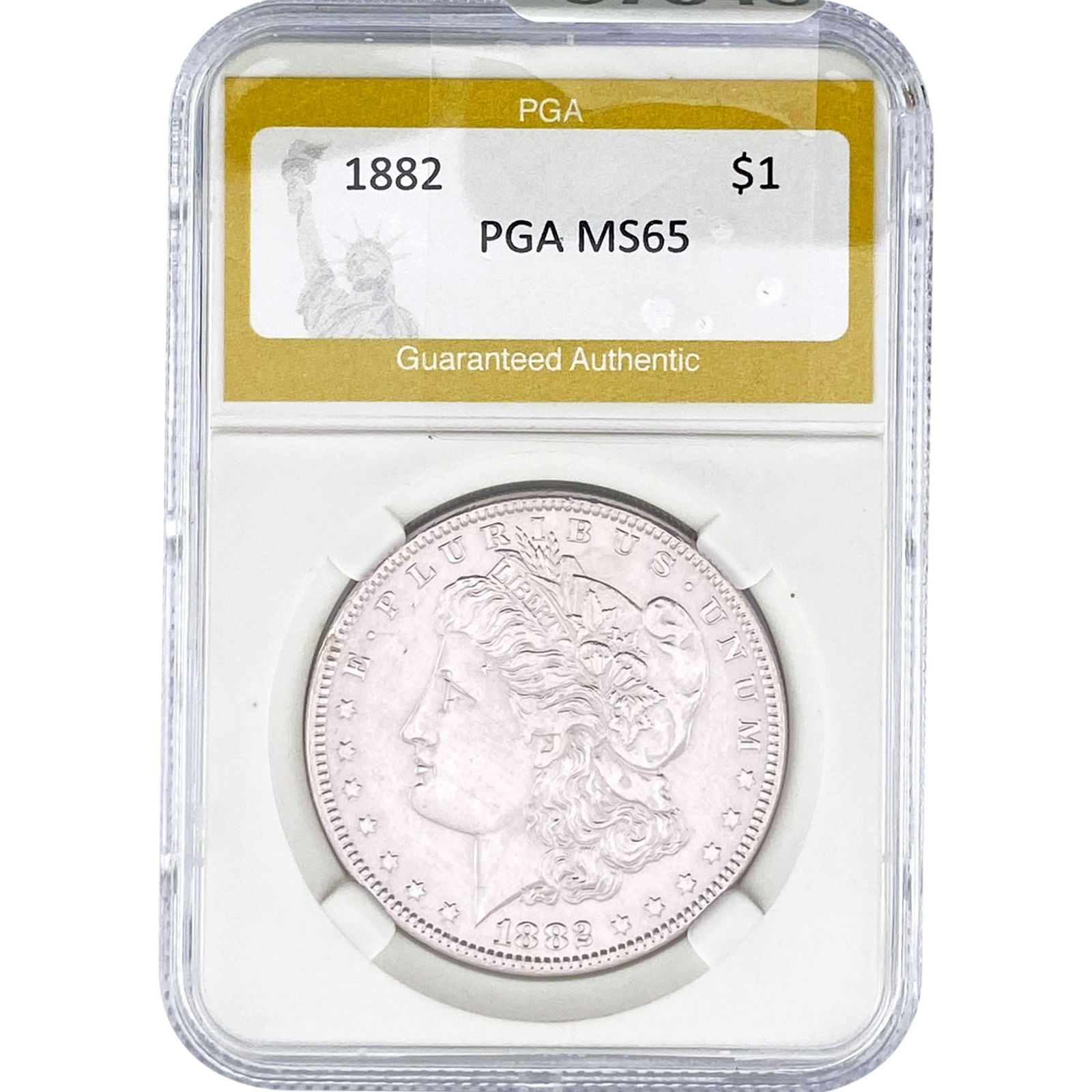 1882 Morgan Silver Dollar PGA MS65: 1882 Morgan Silver Dollar PGA MS65
