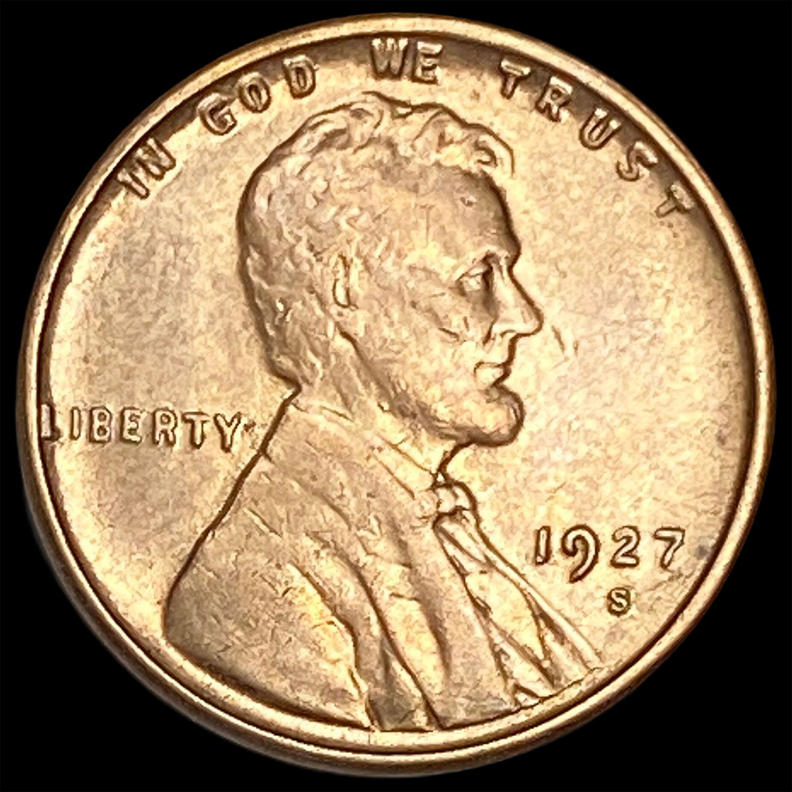 1927-S Lincoln Wheat Cent CLOSELY UNCIRCULATED (1 of 2)